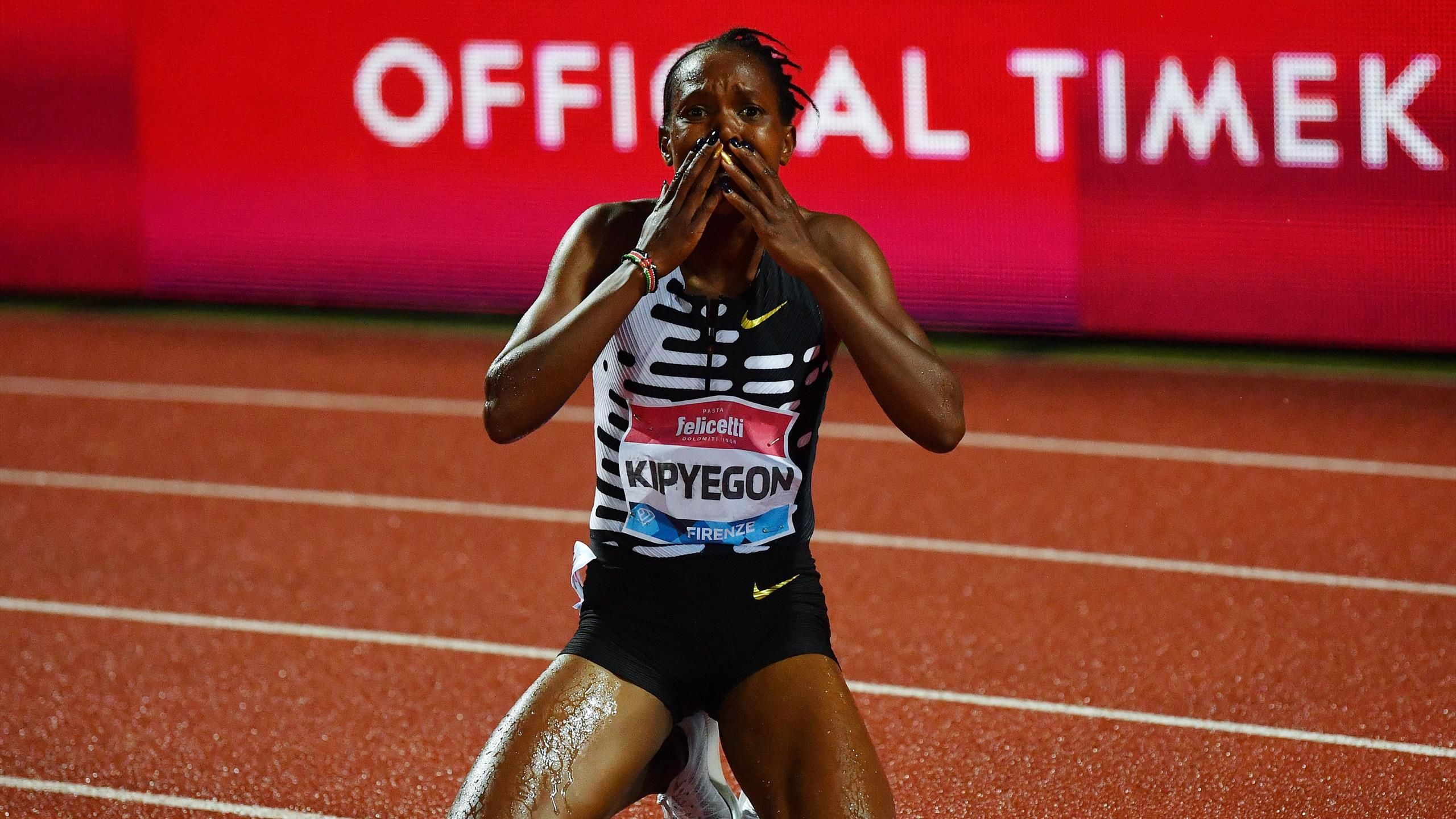 Olympic gold winner Faith Kipyegon sets new women's 1500m record at