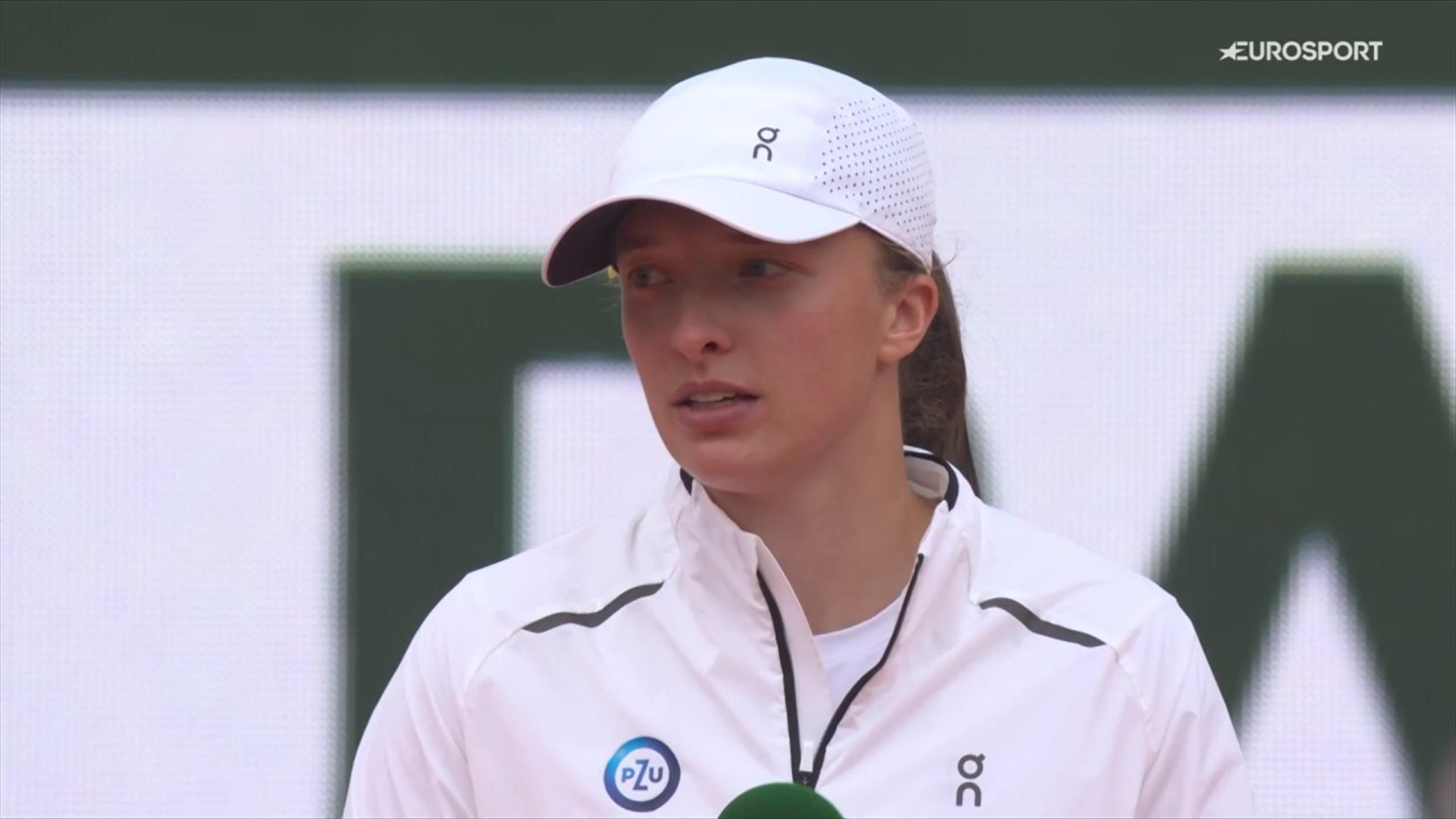 Iga Świątek w przemowie po meczu z Karoliną Muchovą w finale Roland