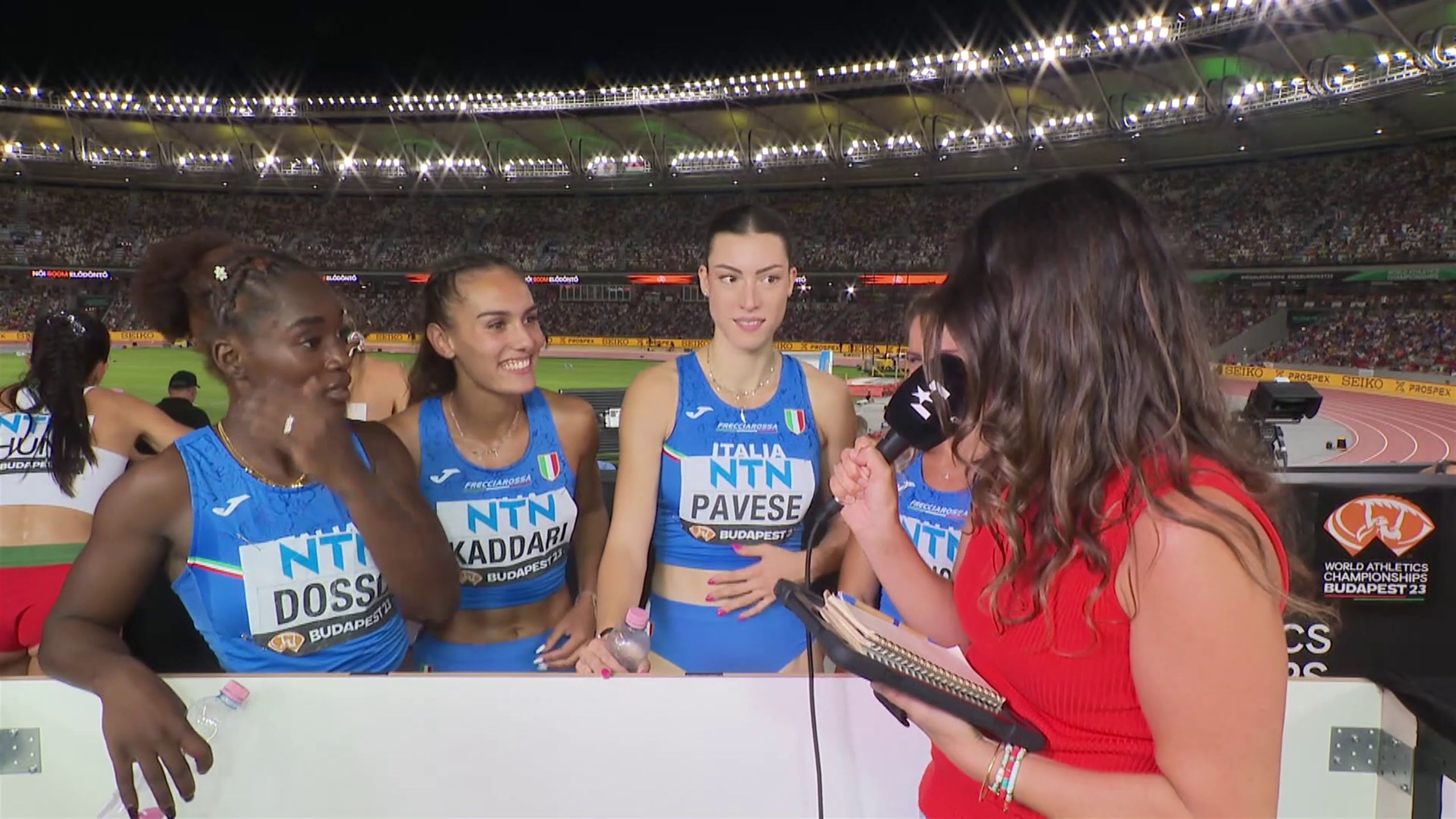 Mondiali 2023 La 4x100 femminile non è sazia! Dosso, Kaddari