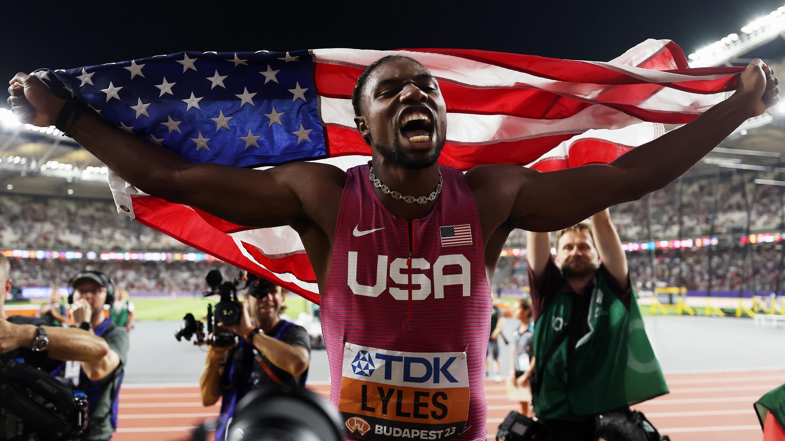 World Athletics Championships Noah Lyles lands sprint double as