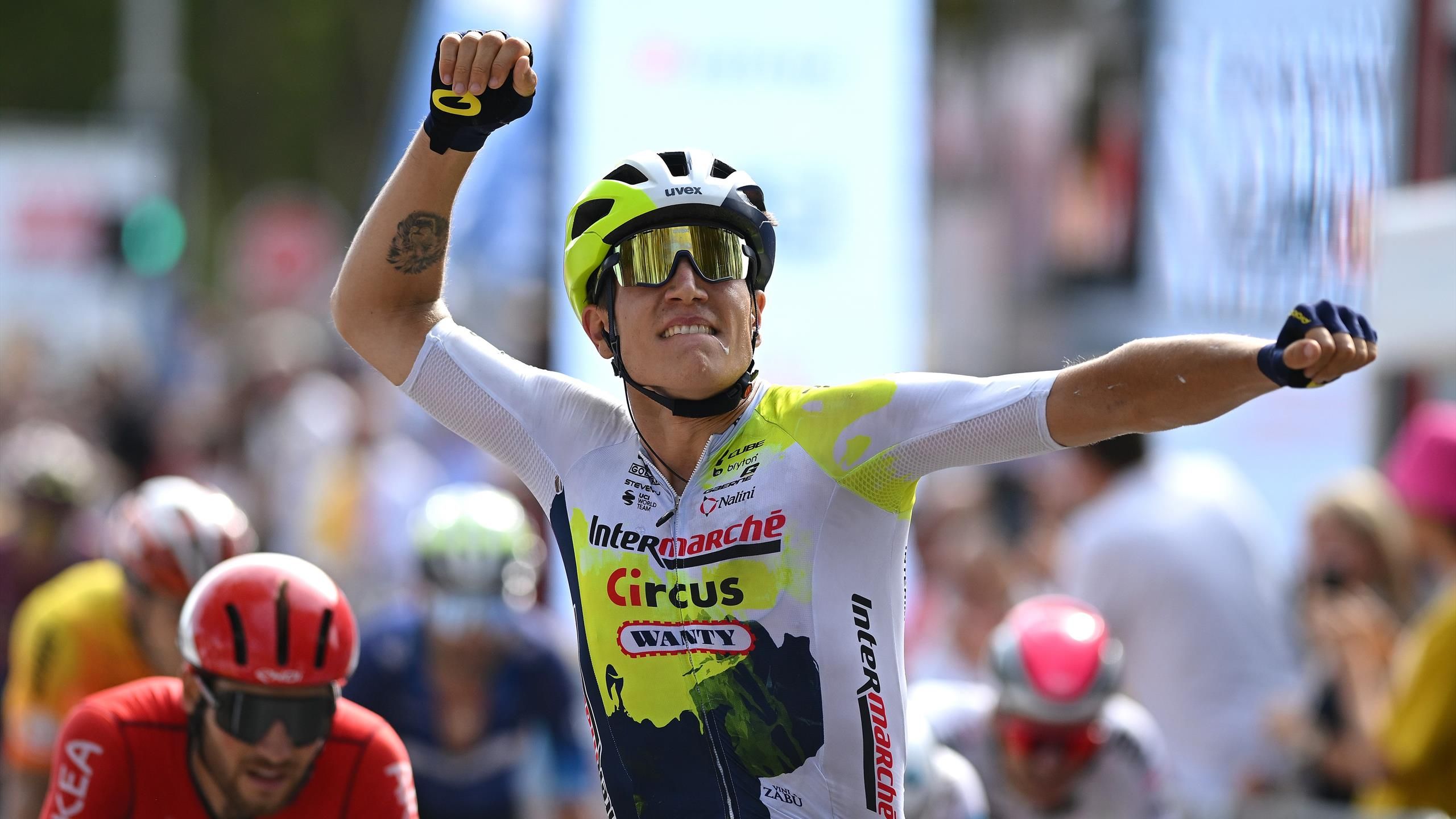 Hugo Page, au départ de la 4e étape du Tour d'Espagne : 