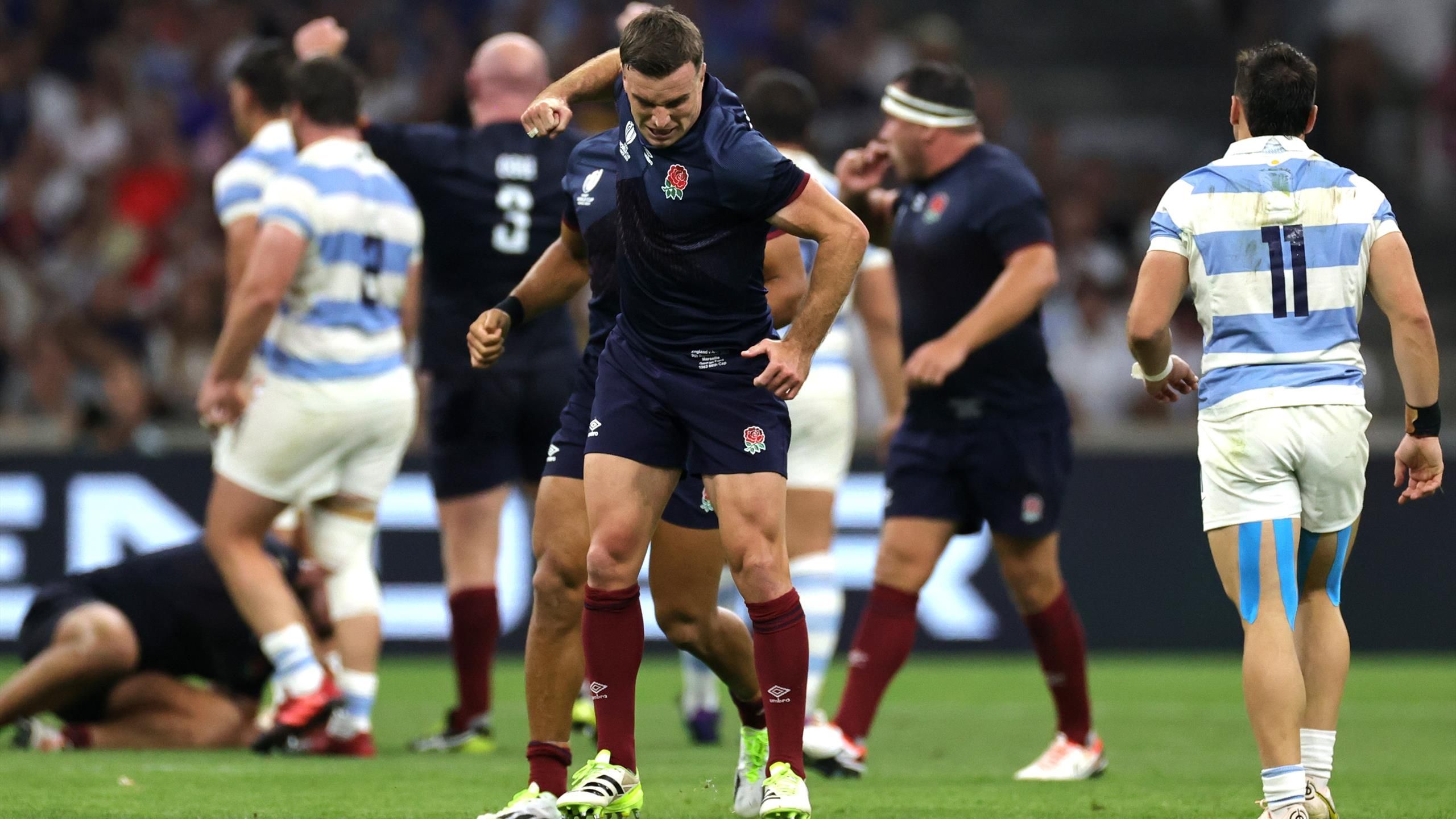 England 27-10 Argentina George Ford stars to kick off Rugby World Cup campaign in style despite Tom Curry red