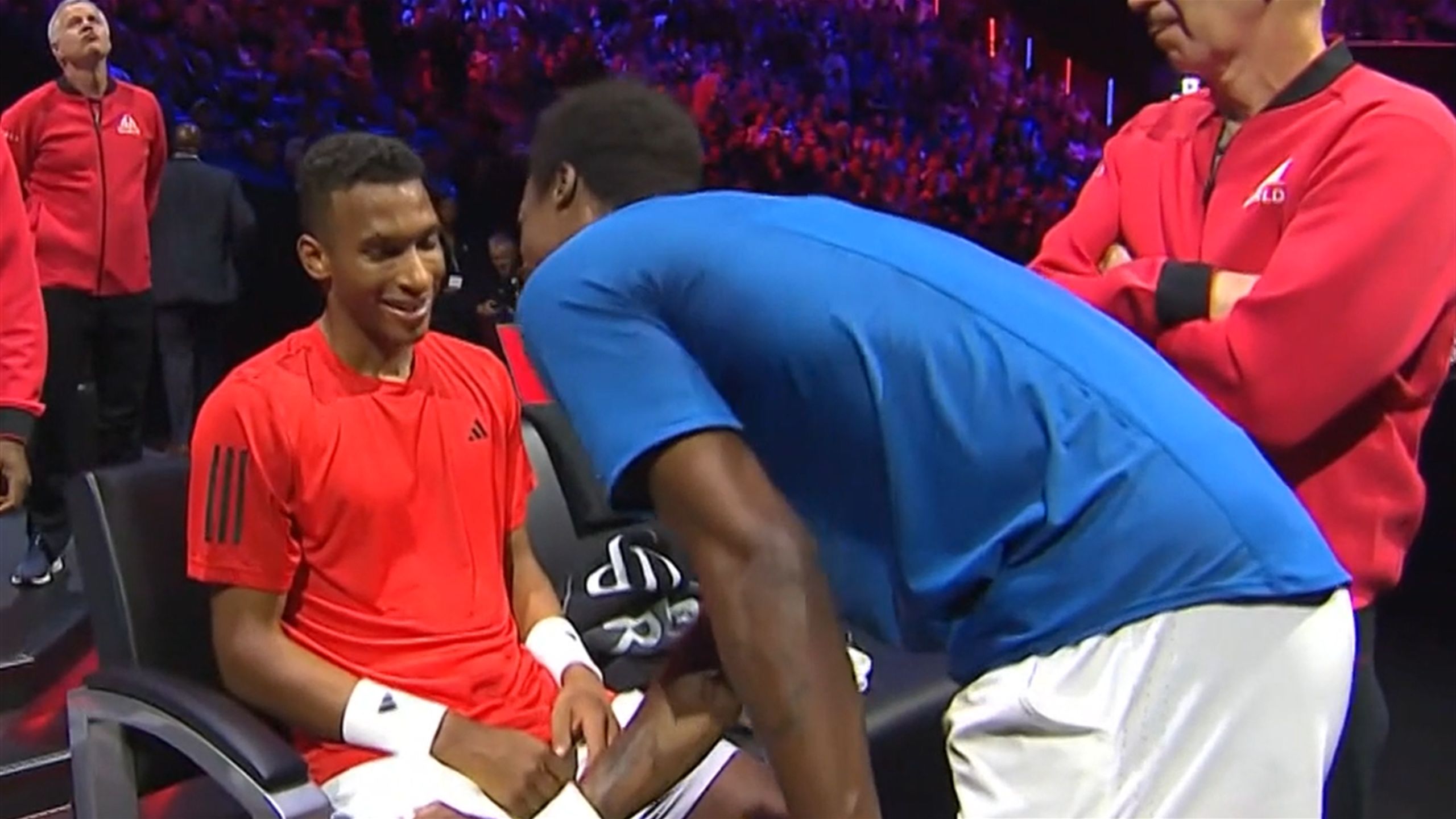 Laver Cup 2023 I can play games too - Felix Auger-Aliassime and Gael Monfils in tense moment