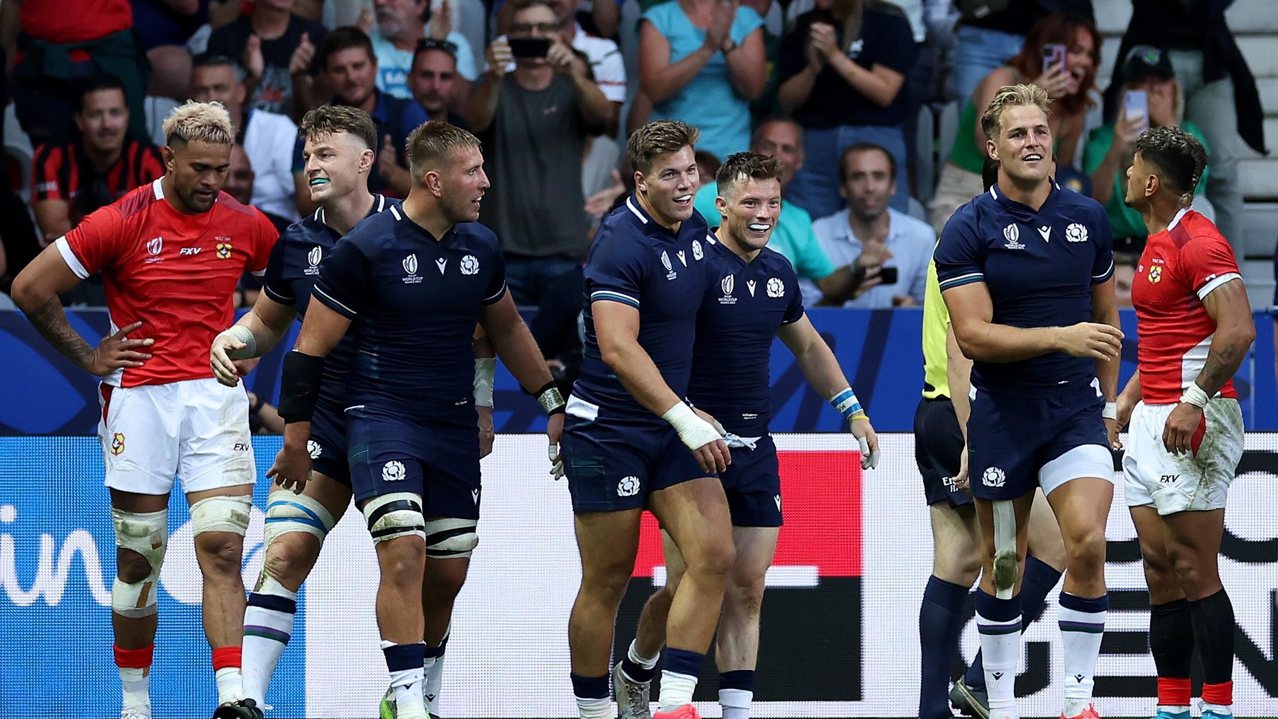 Scotland 45-17 Tonga Gregor Townsends side claim bonus point win to keep Rugby World Cup quarter-final hopes alive