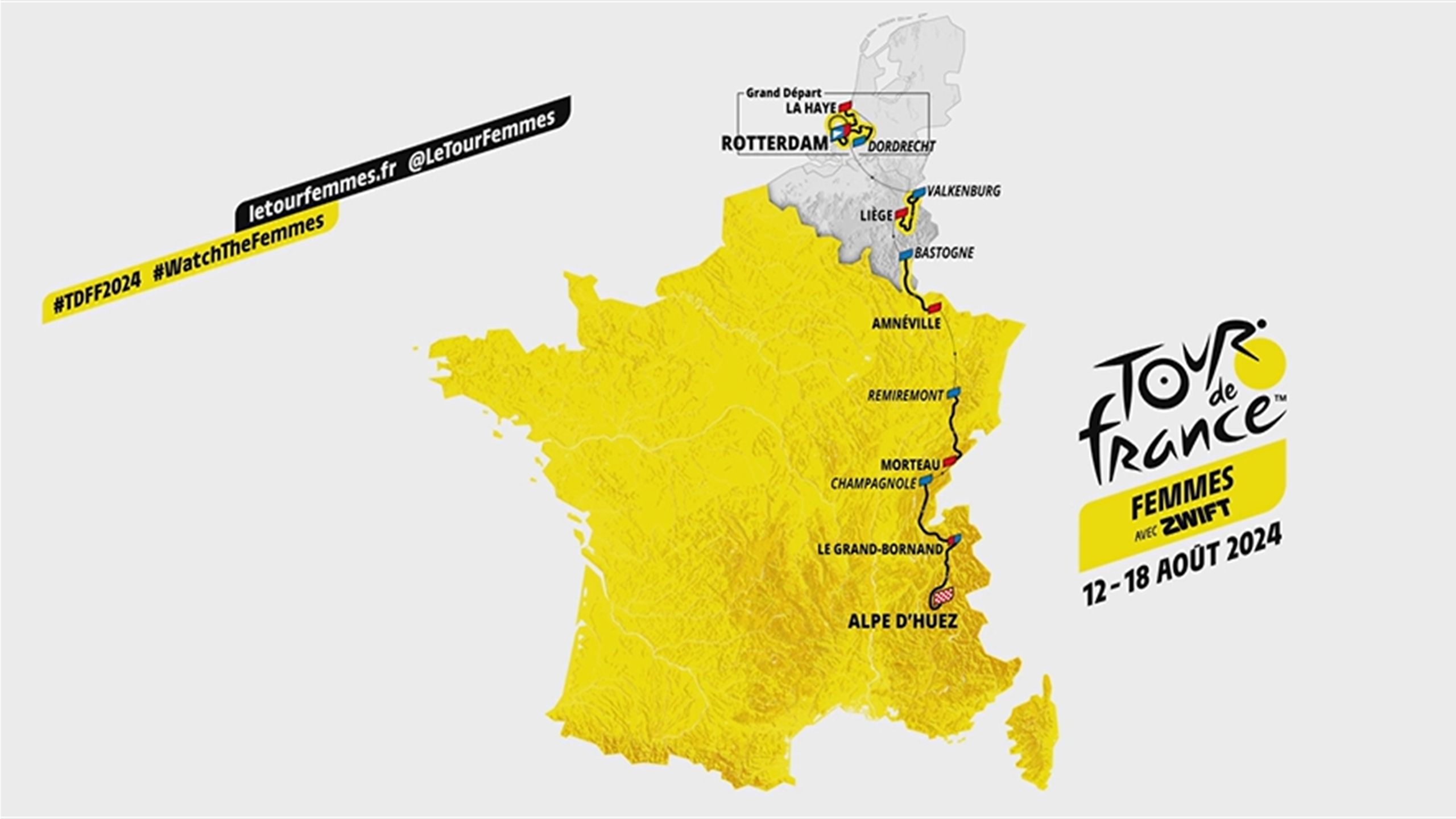 Tour de France Femmes 2024 Die Strecke der acht Etappen der Frauen
