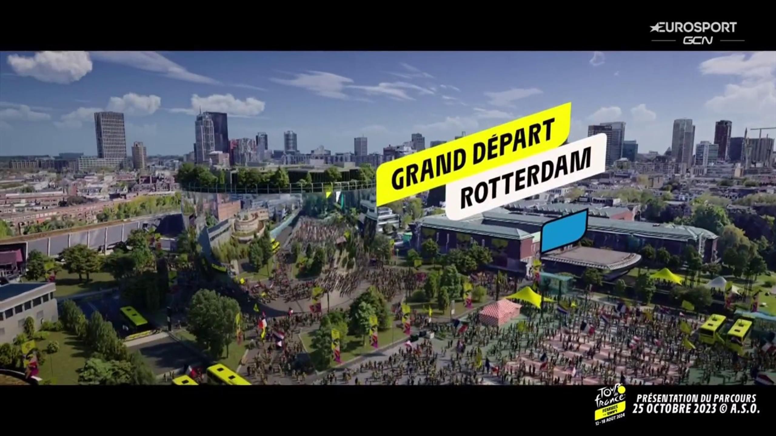Tour de France Femmes 2024 Route en Parcours Start in Rotterdam