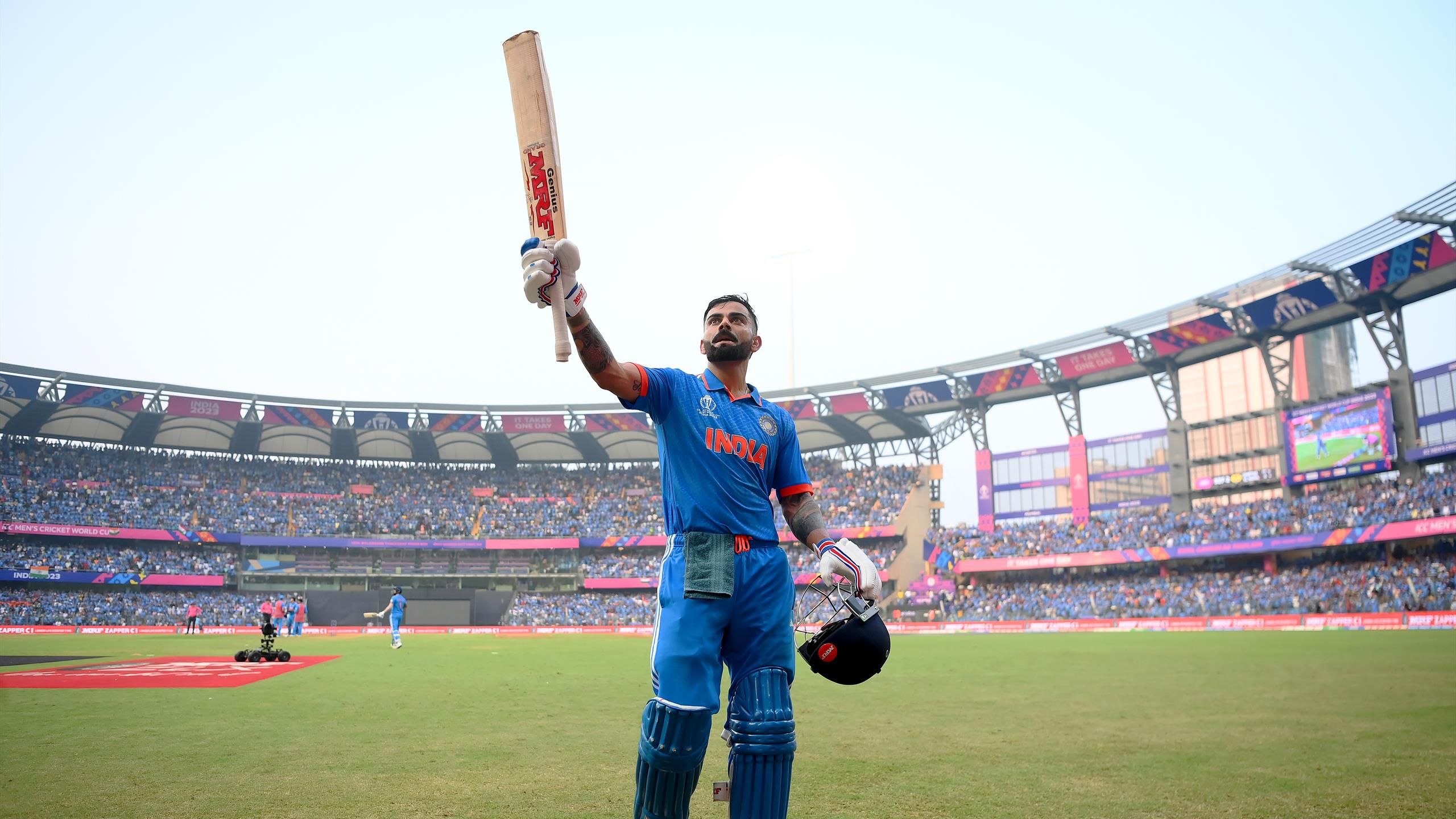 Virat Kohli hits record 50th ODI ton, Mohammed Shami takes seven as