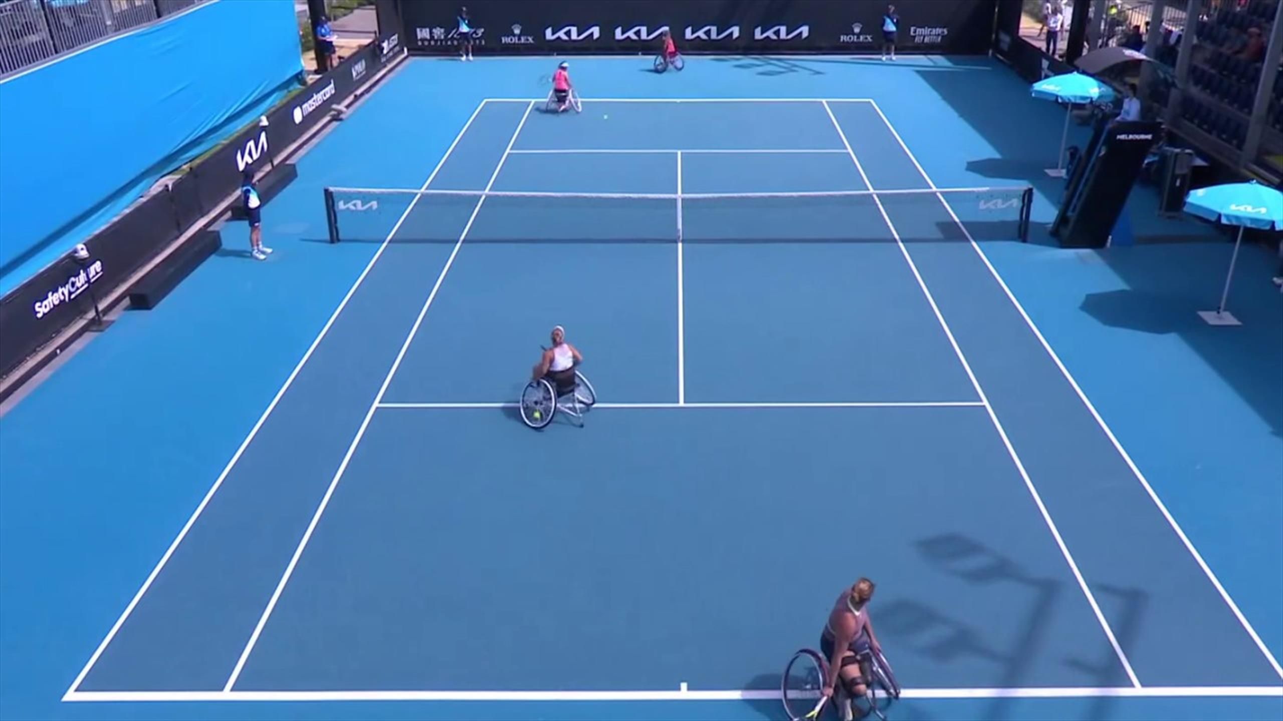 Doppio femminile in carrozzina, che tenacia!!! Tennis video Eurosport