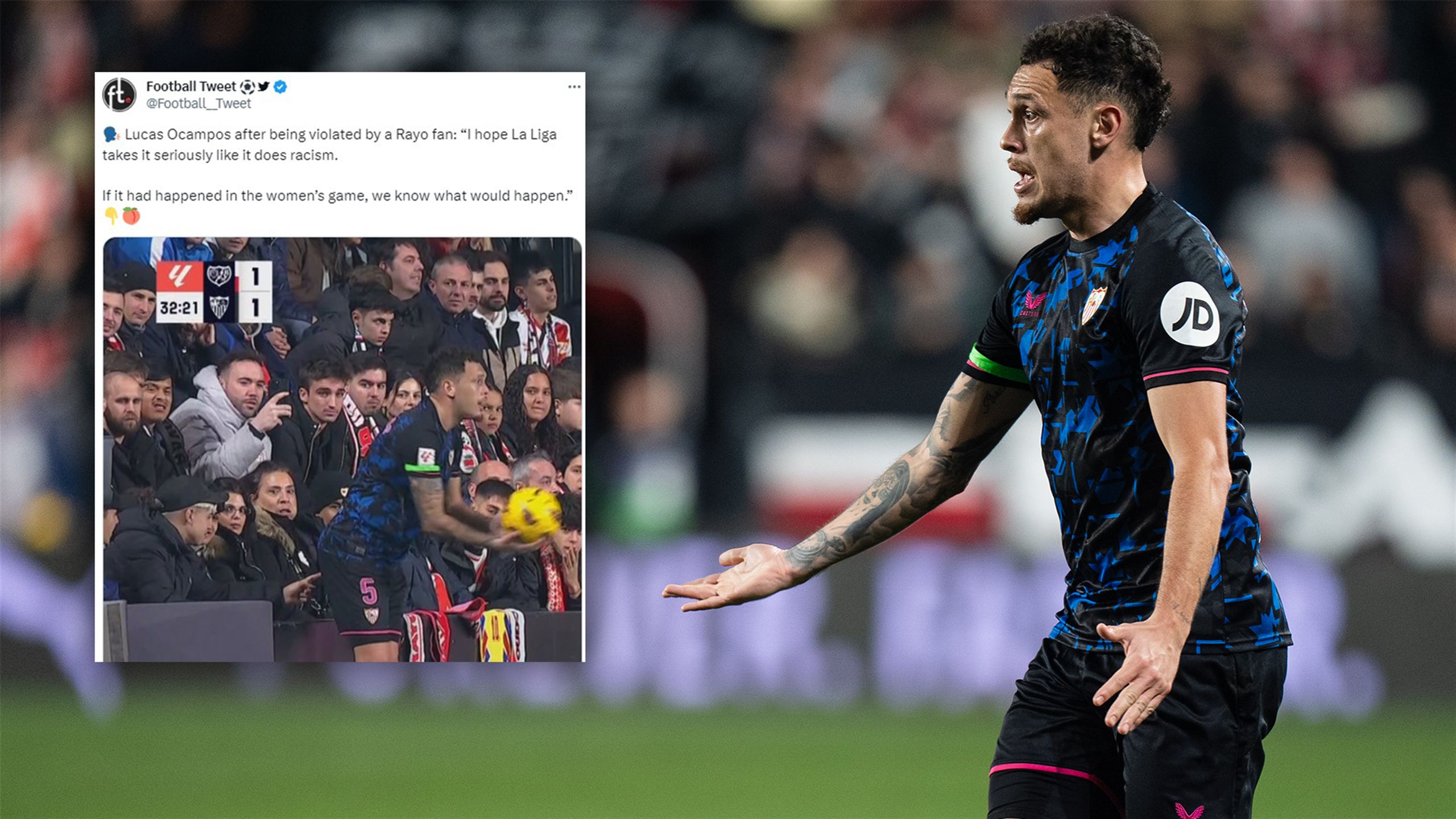 El club español se mostró indignado por el «gesto obsceno y totalmente inapropiado del aficionado».