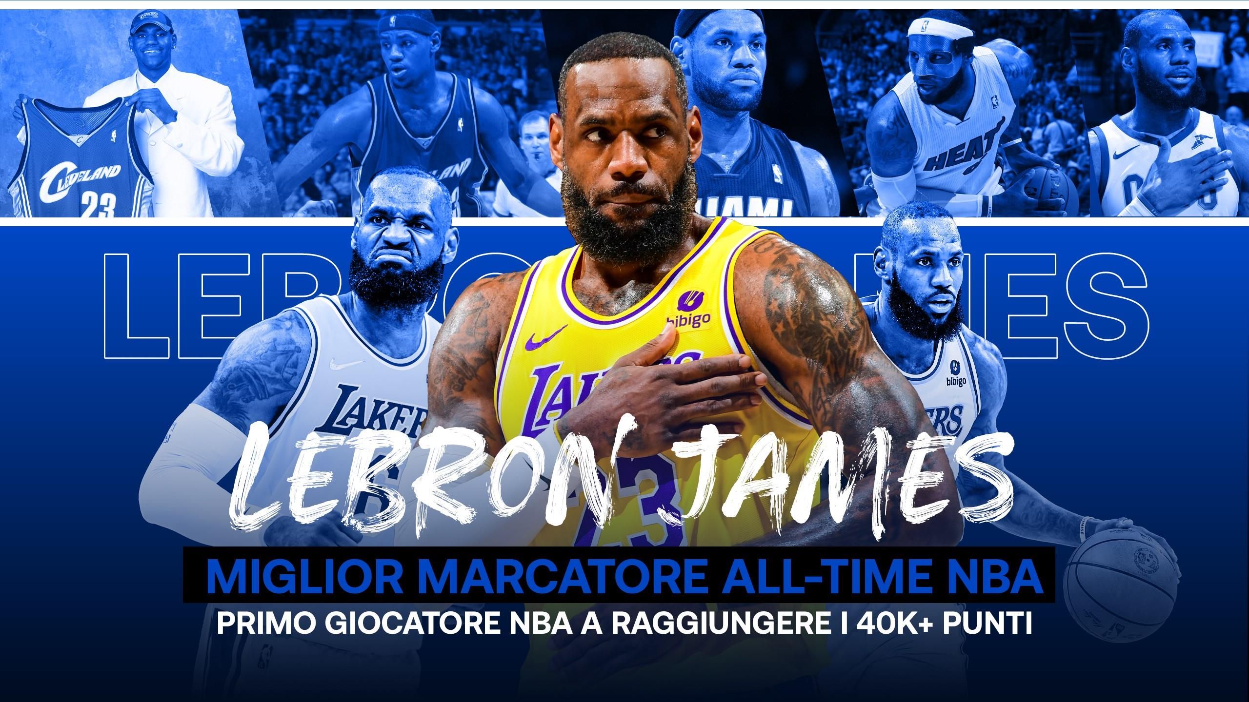 La strada di LeBron James verso i 40mila punti: dall'ingresso in NBA al sorpasso a Jordan, a Kobe e a Kareem. Le tappe - Eurosport