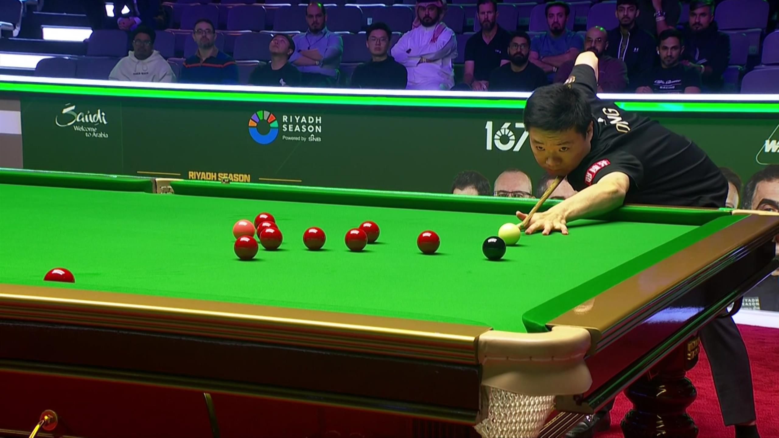 Riyadh Season World Masters Ding Junhui with a 138 clearance in the