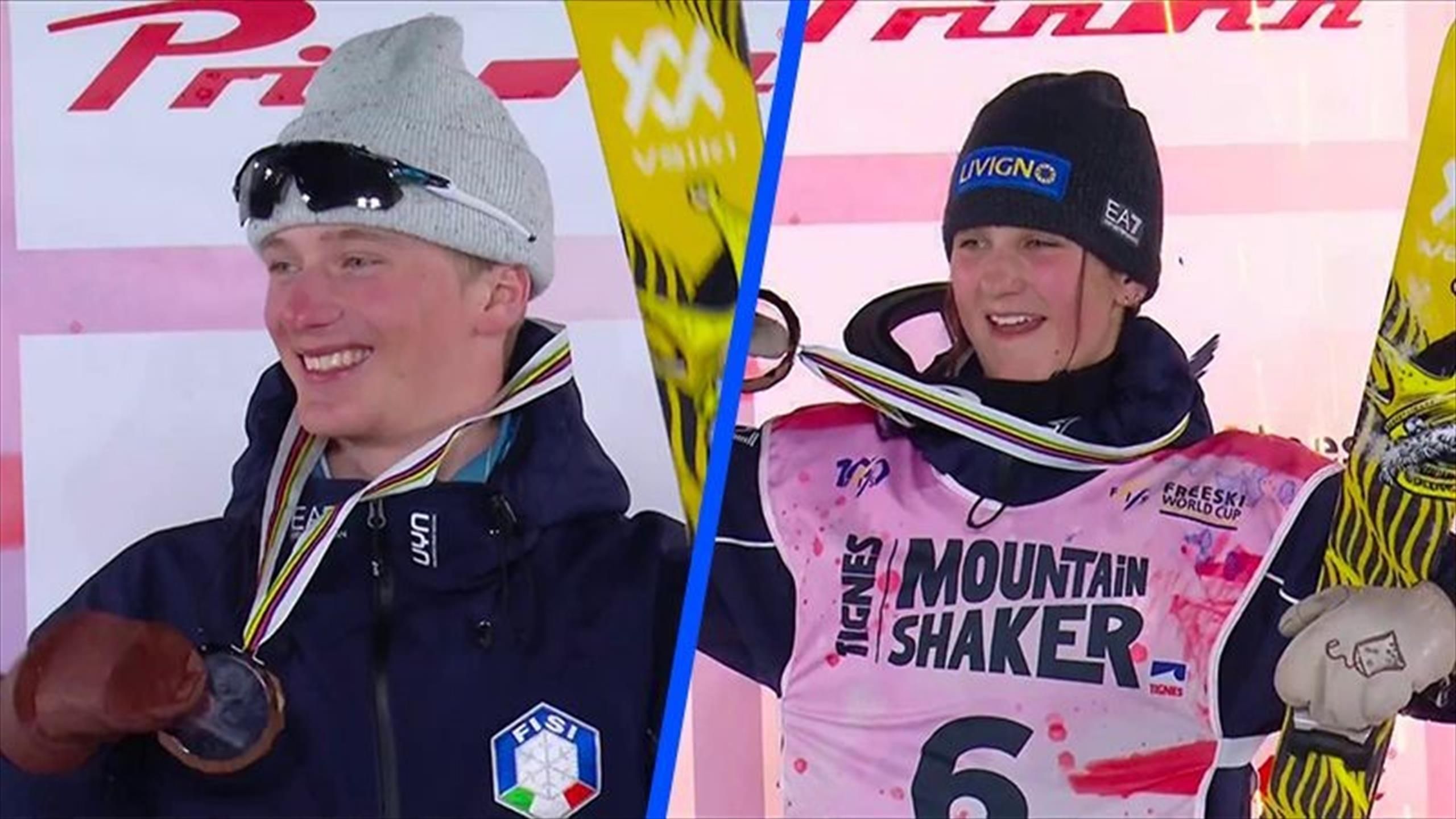 I fratelli Tabanelli sul podio nella coppa di big air! Flora e Miro 