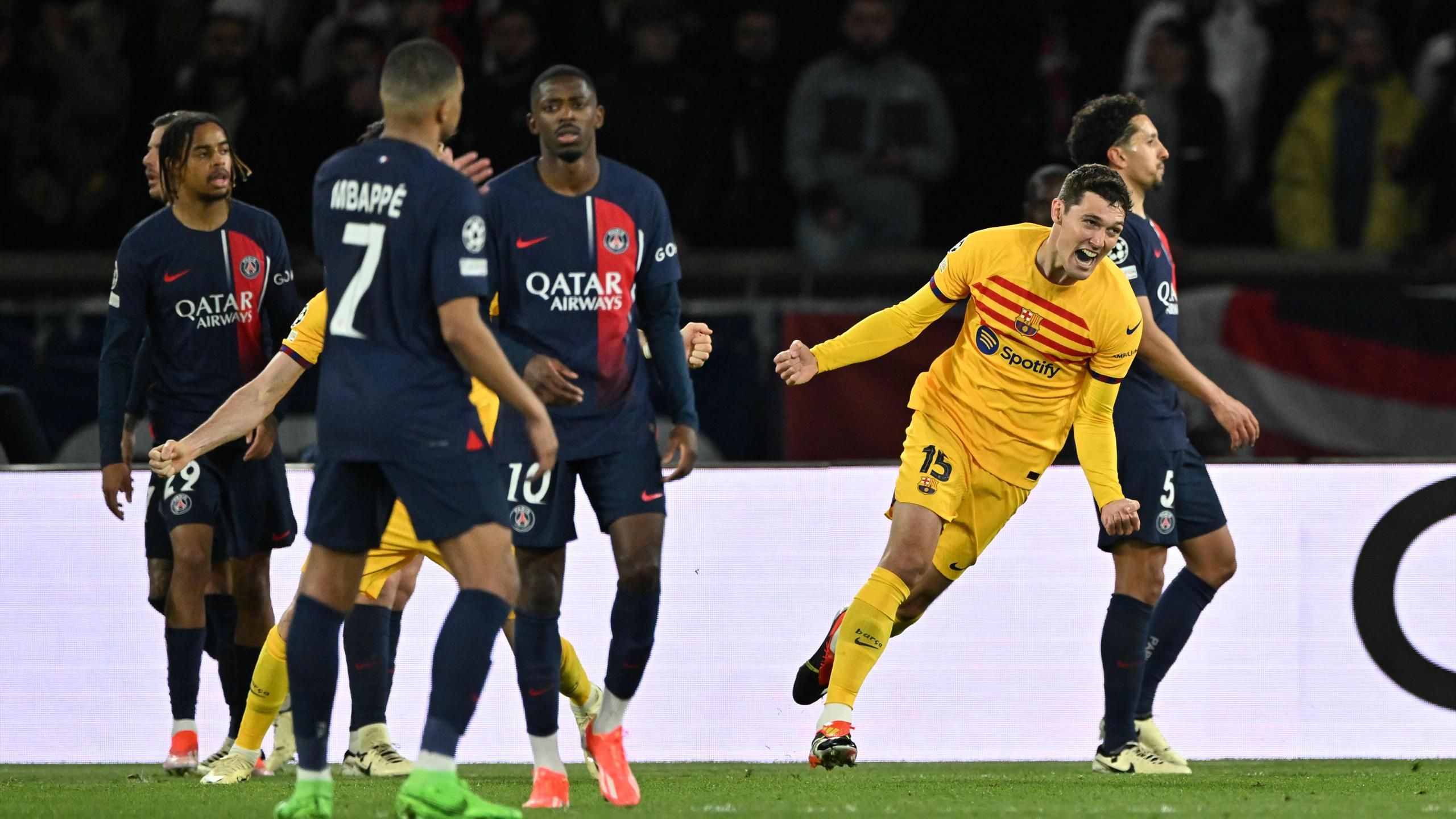 Paris Saint Germain 2 3 FC Barcelona Andreas Christensen nets winner with first touch in five goal thriller Eurosport