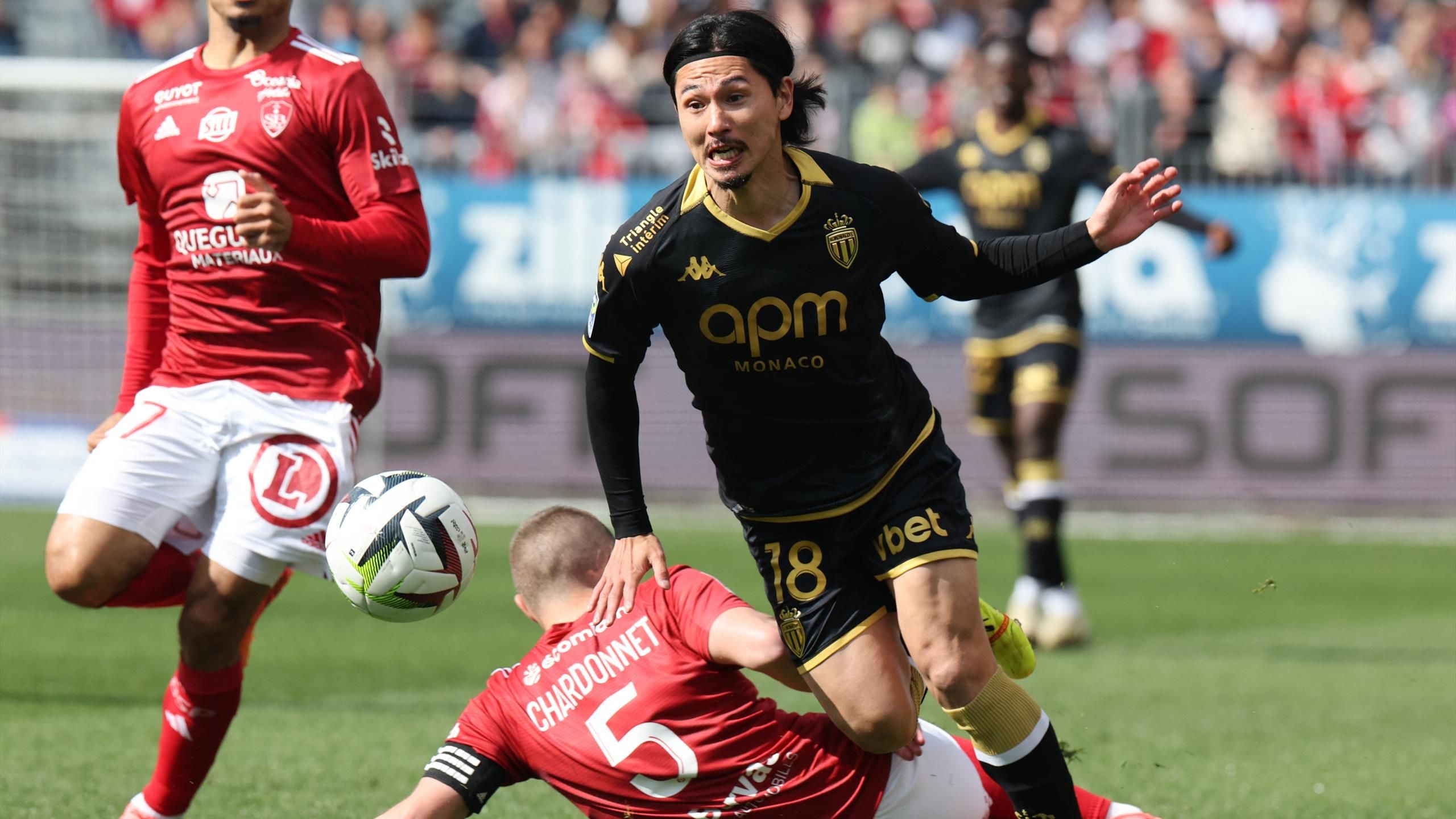 Ligue 1 - 30e journée : L'AS Monaco l’emporte à Brest et s’empare de la 2e place (0-1) thumbnail