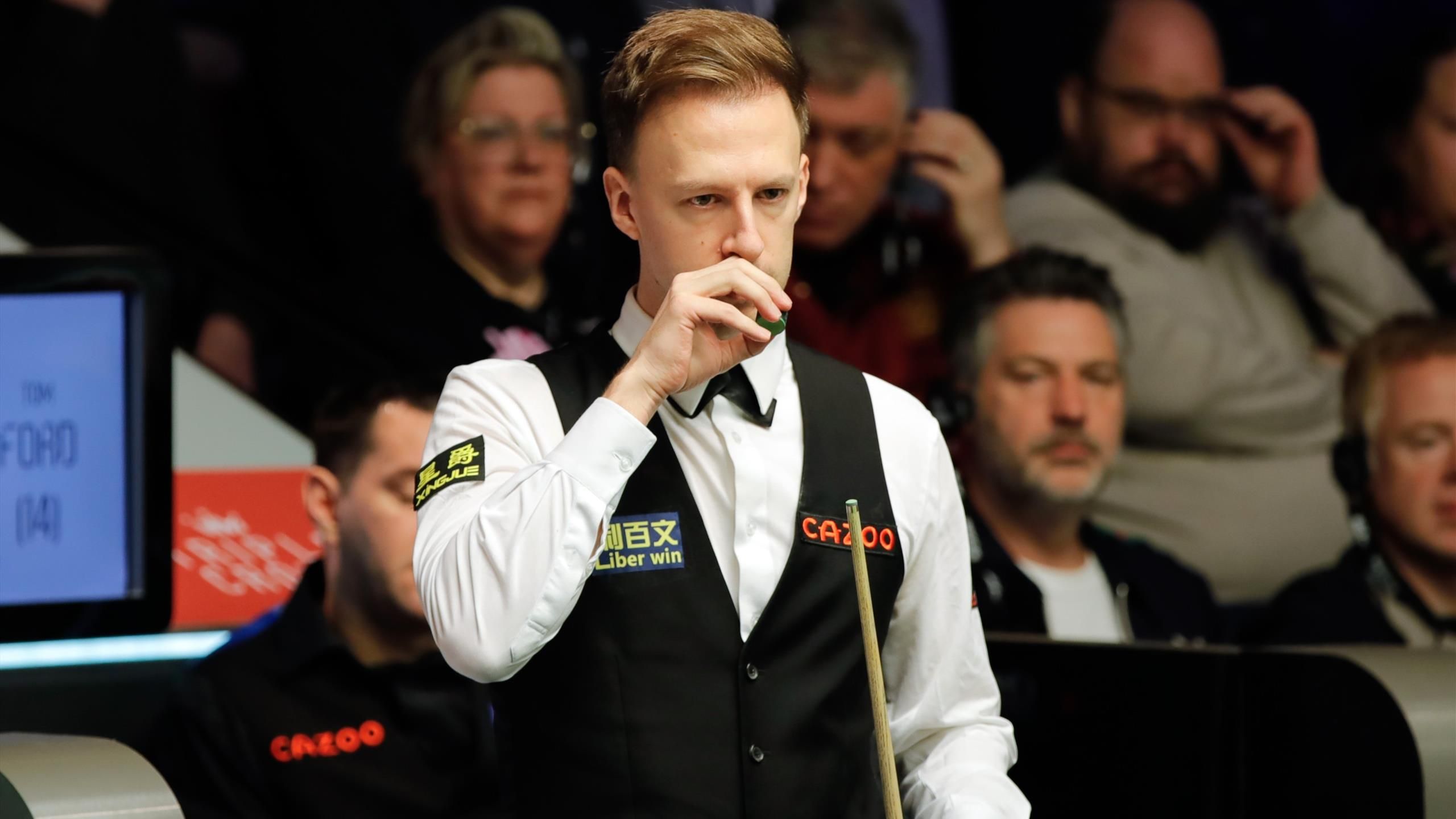 Watch Judd Trump in action live at the World Snooker Championship, followed by Ronnie O’Sullivan taking center stage at the Crucible