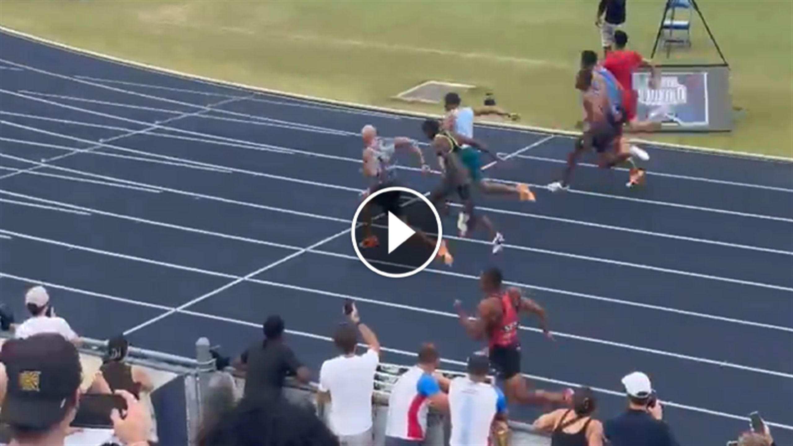 Marcell Jacobs returns to Jacksonville and runs the 100 meters in 10:11: watch the video of the race