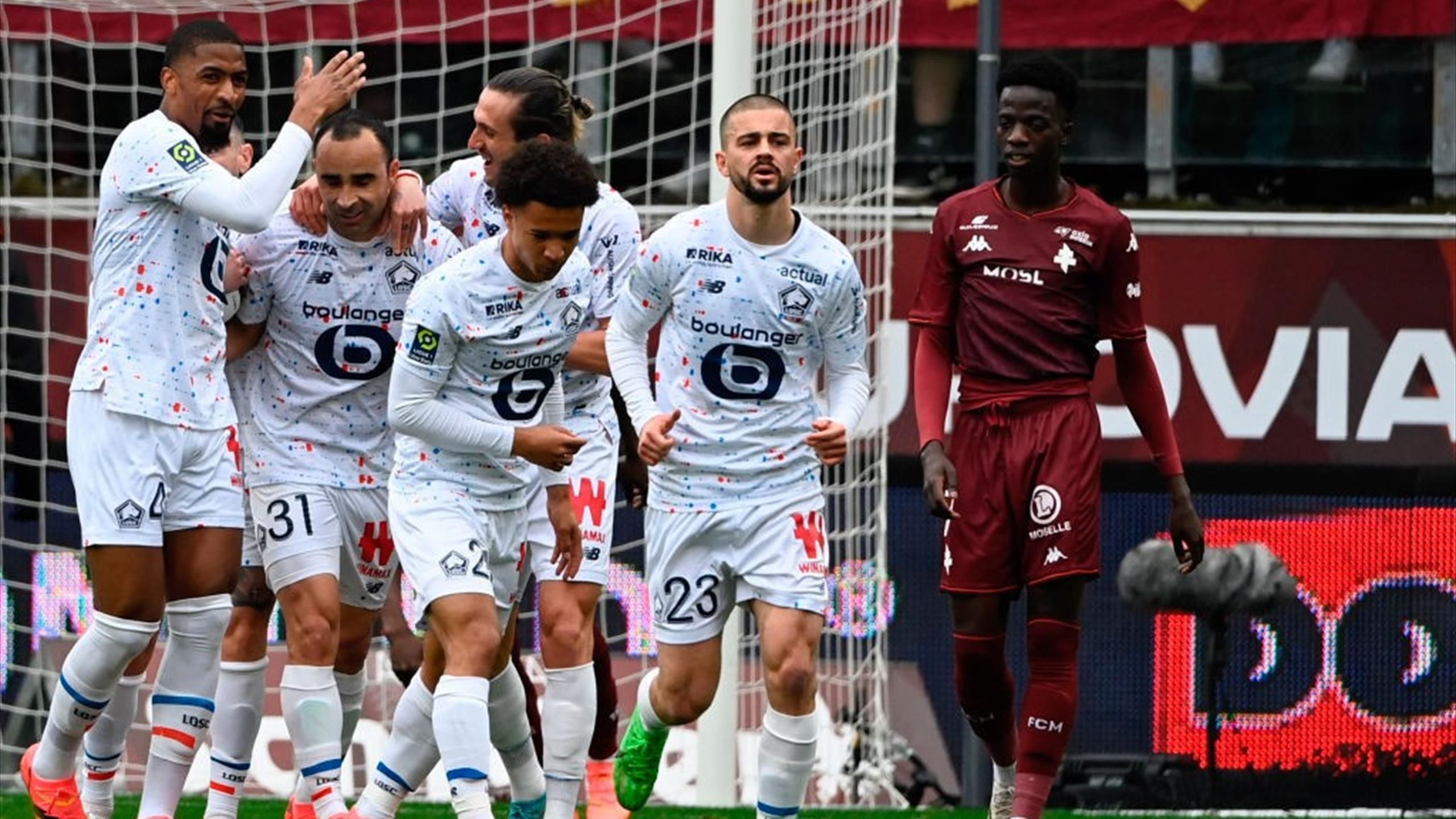 Ligue 1 - 31e journée : Lille renverse Metz (1-2) et monte provisoirement sur le podium thumbnail