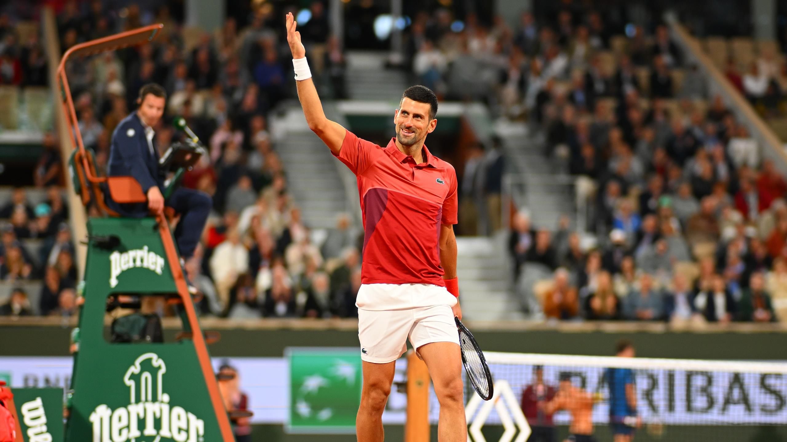 French Open Novak Djokovic wird während des Turniers in RolandGarros