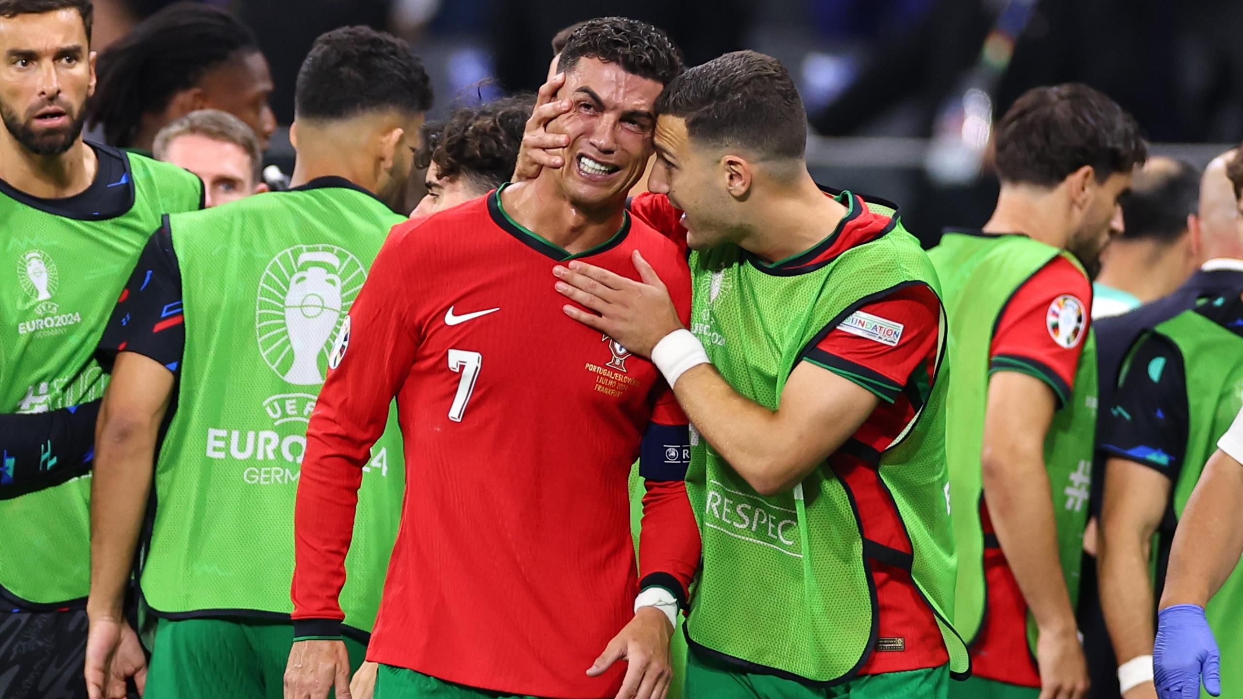 Euro 2024. Cristiano Ronaldo cried after missing a penalty in extra time of the Portugal-Slovenia match