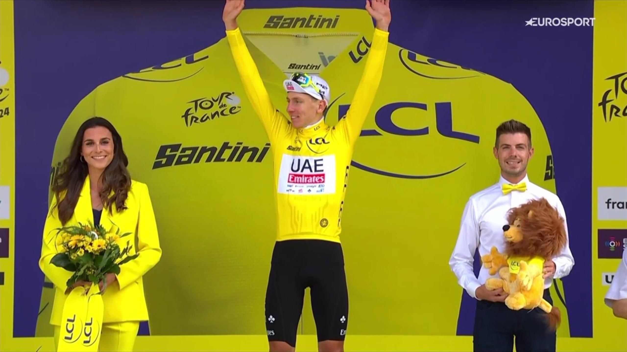 Tour de France | Eerste klap is daalder waard - Tadej Pogacar stevig in