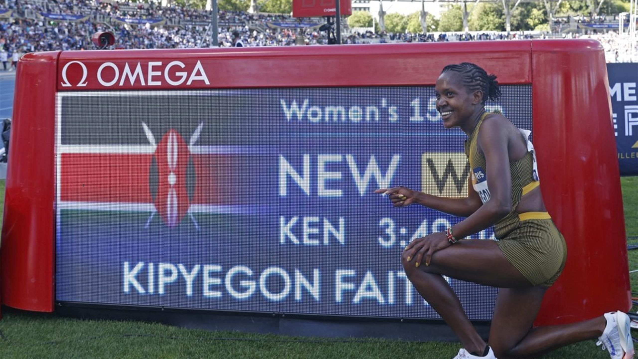 Újabb világcsúcs Párizsban: Kipyegon a saját 1500-as rekordján javított