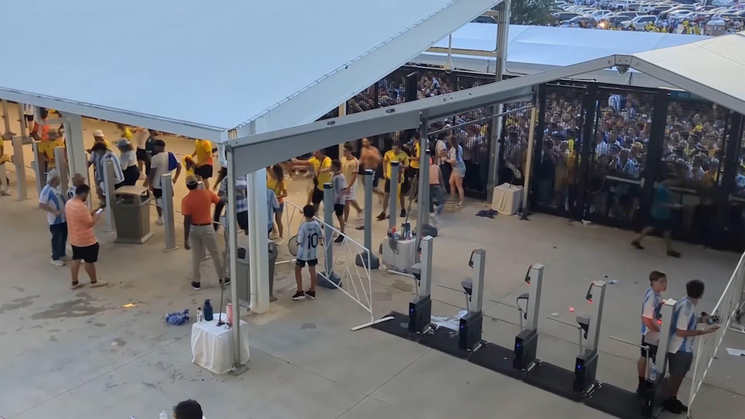 More footage of fan trouble that delayed 2024 Copa America final