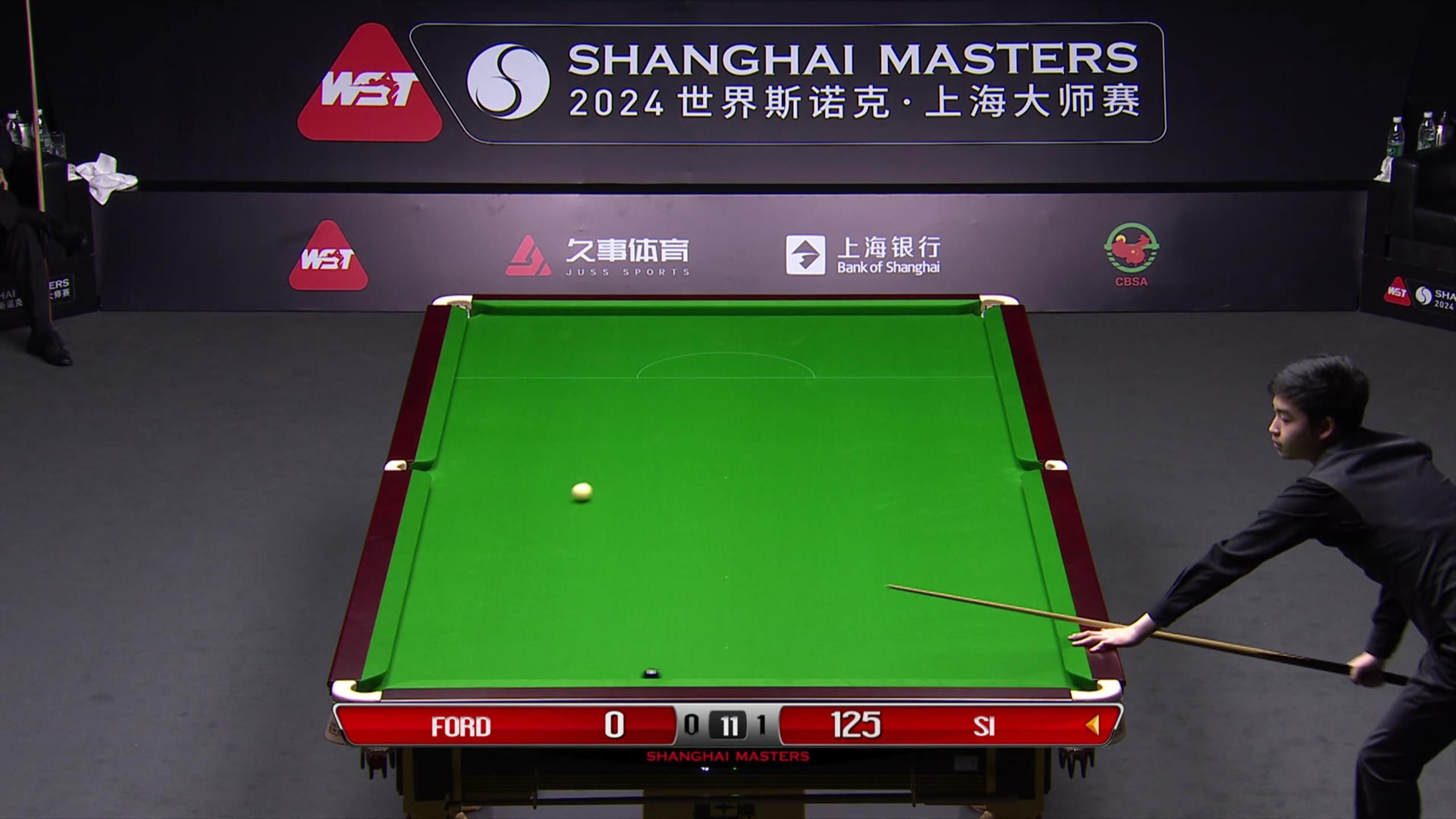 Shanghai Masters 2024 Si Jiahui sinks mammoth 131 break against Tom