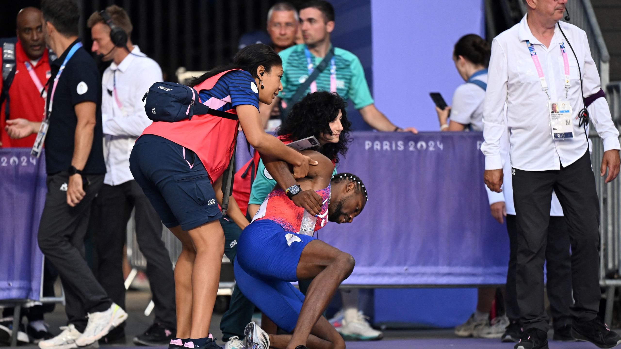 Paris 2024 Olympic Games. Noah Lyles ended up in a wheelchair after the final.