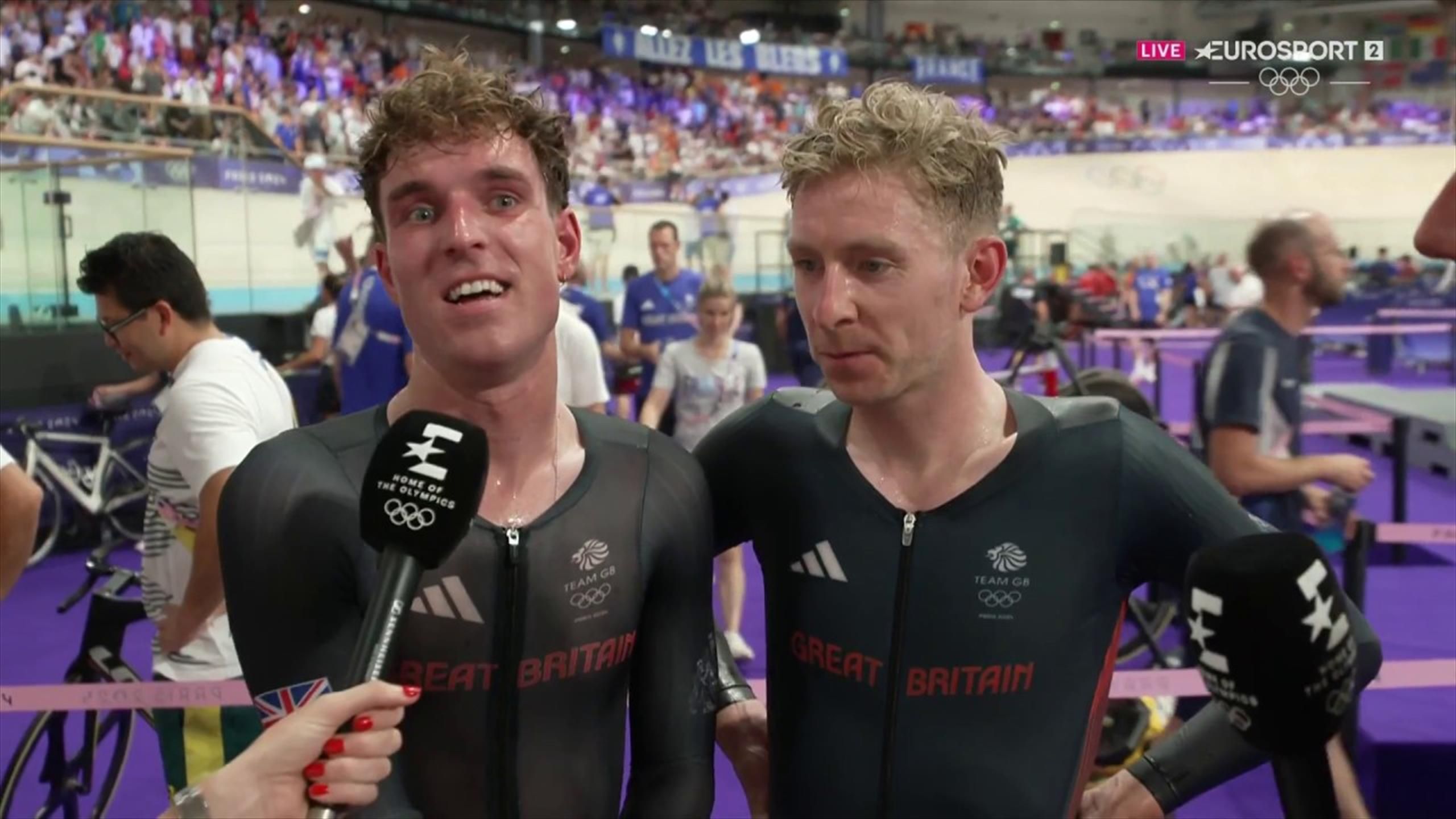 Team GB's Oliver Wood on controversial crash in Madison at Paris 2024