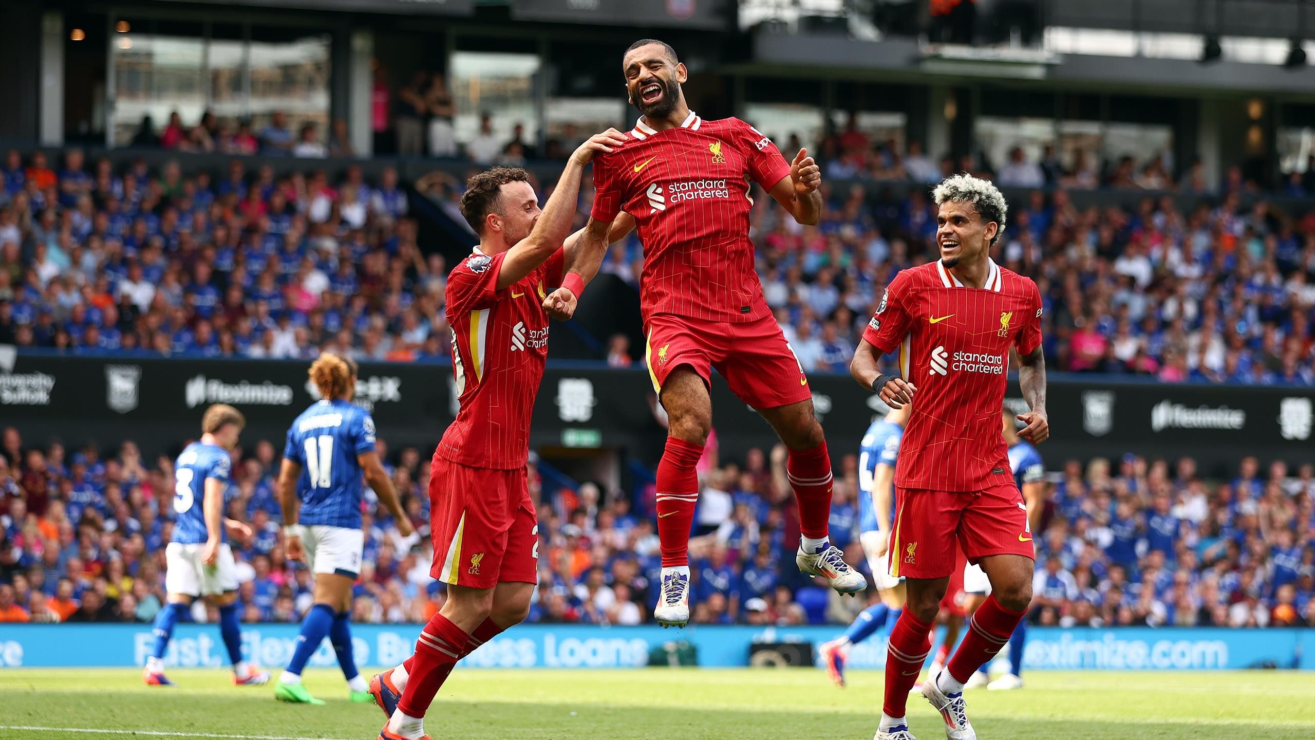 Ipswich Town 0 2 Liverpool Arne Slot era up and running as Diogo Jota Mo Salah goals see Liverpool past Tractor Boys Eurosport