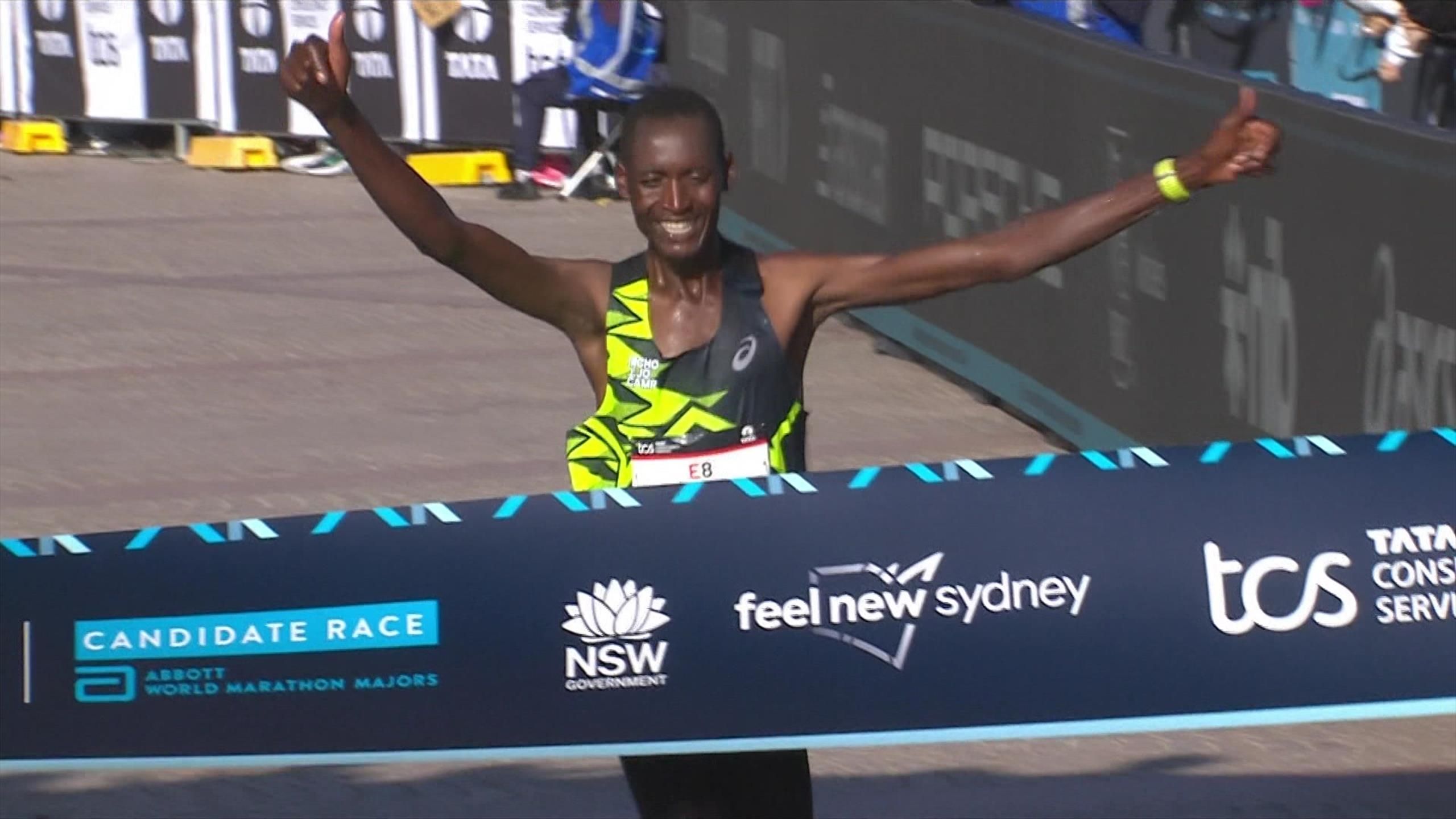 'So in control' – Kipkorir wins Sydney Marathon in course-record time