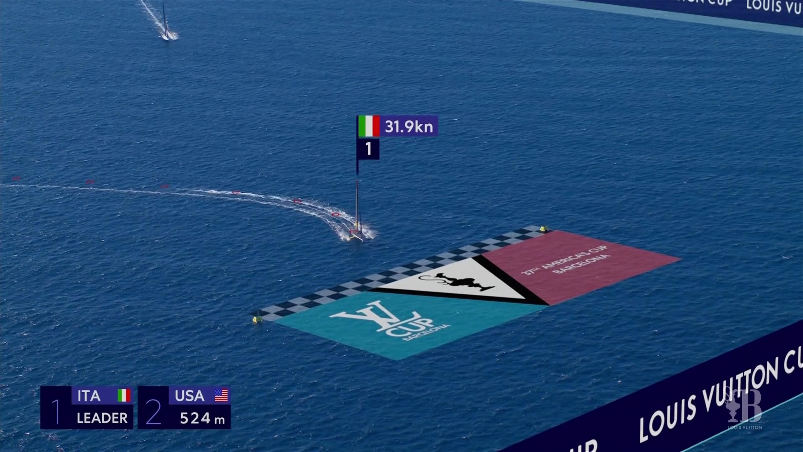 Louis Vuitton Cup semifinal Italy record third successive win over