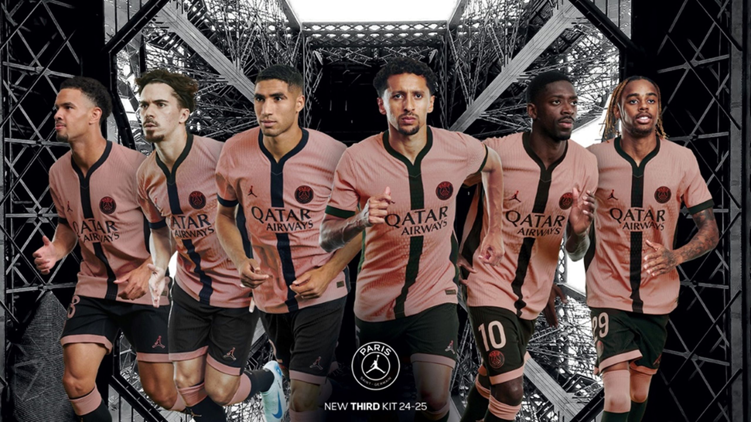 Maillot psg jordan rose hot sale