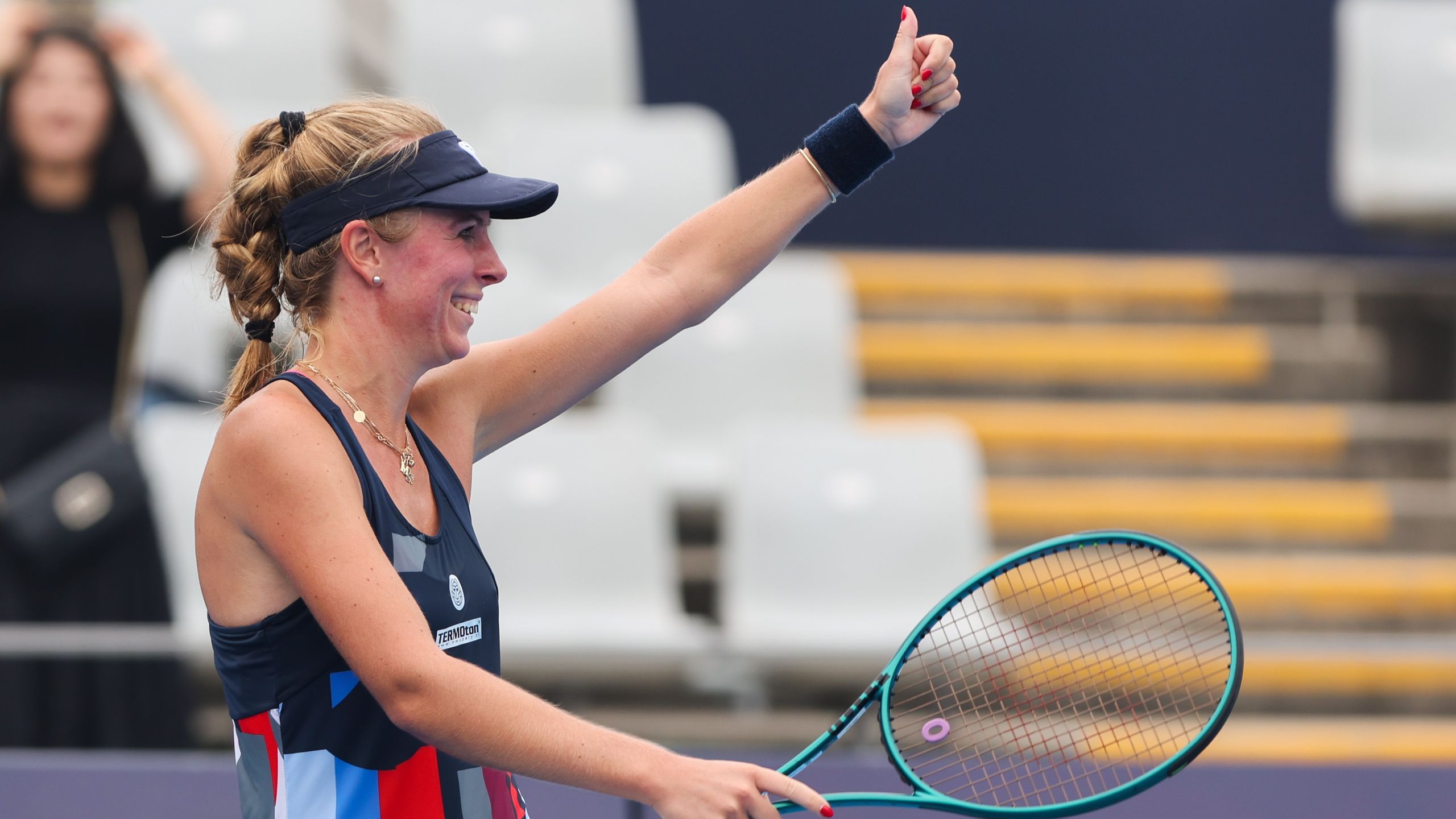 WTA 1000 Wuhan 2024. Magdalena Fręch po zwycięstwie z Emmą Navarro w