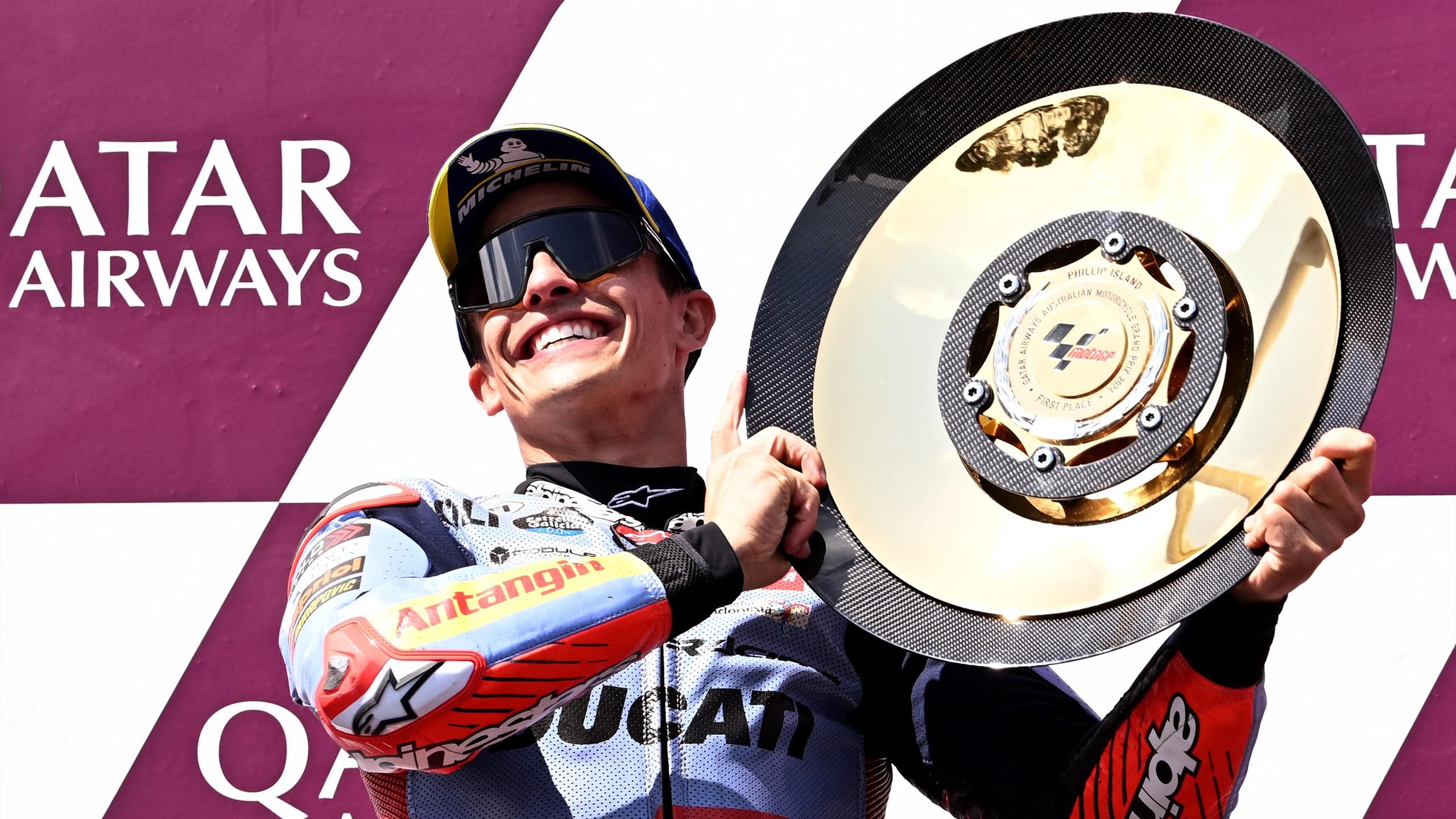 Australian MotoGP Marc Marquez pips championship leader Jorge Martin to claim dramatic victory Eurosport