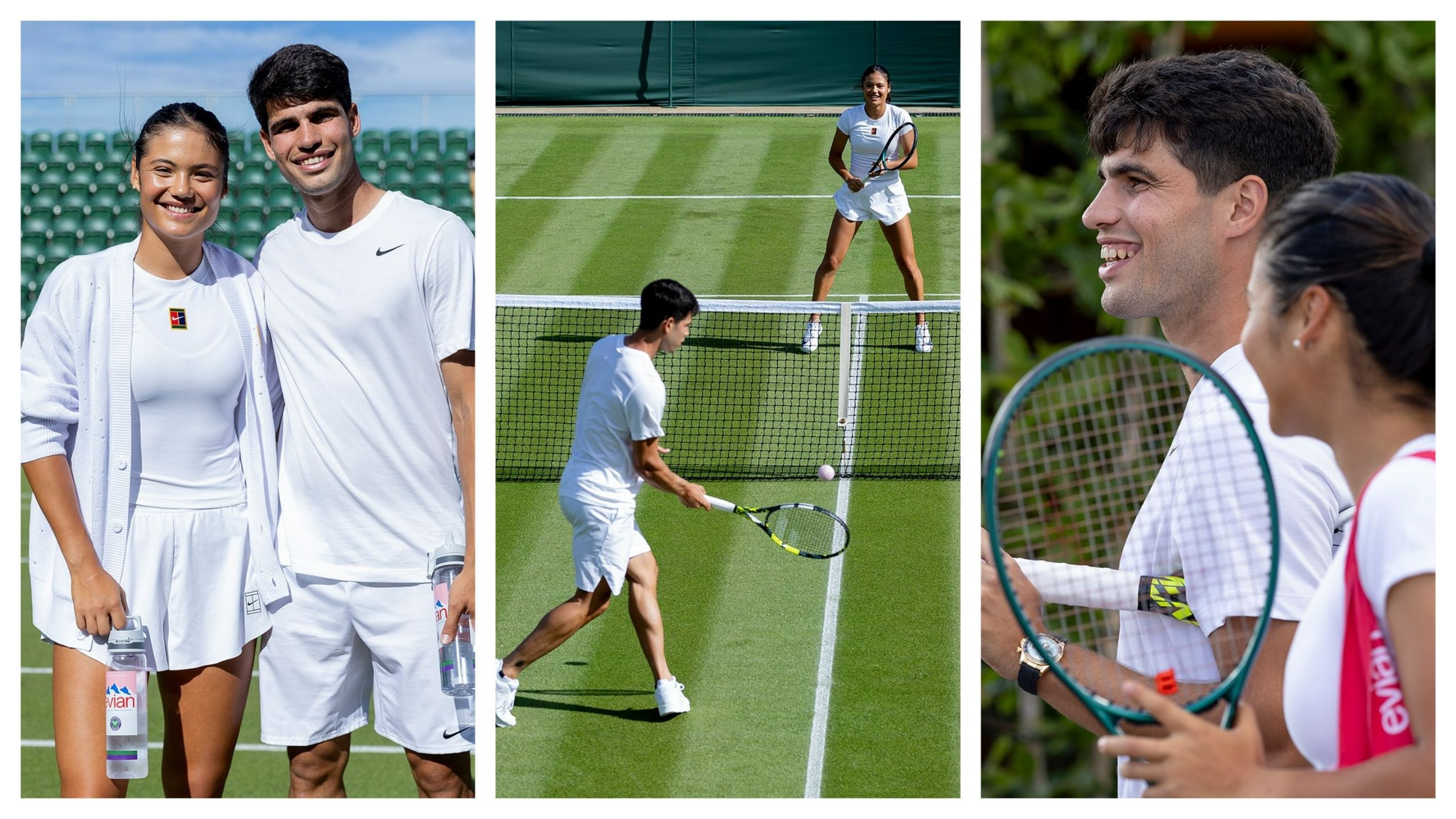 Wimbledon se sube a la ola de Alcaraz y Raducanu: las fotos de su encuentro  - Eurosport