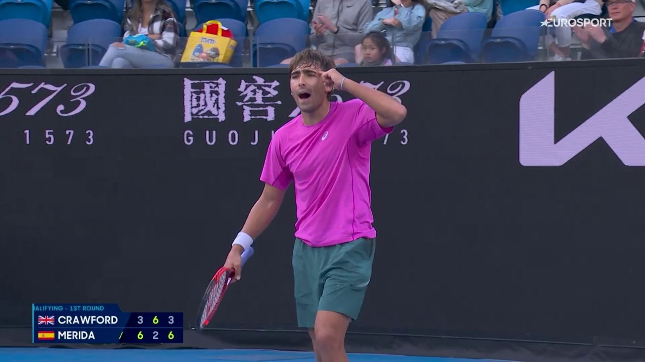 Oliver Crawford-Daniel Mérida: Match point, resumen y resultado - 1ª ...