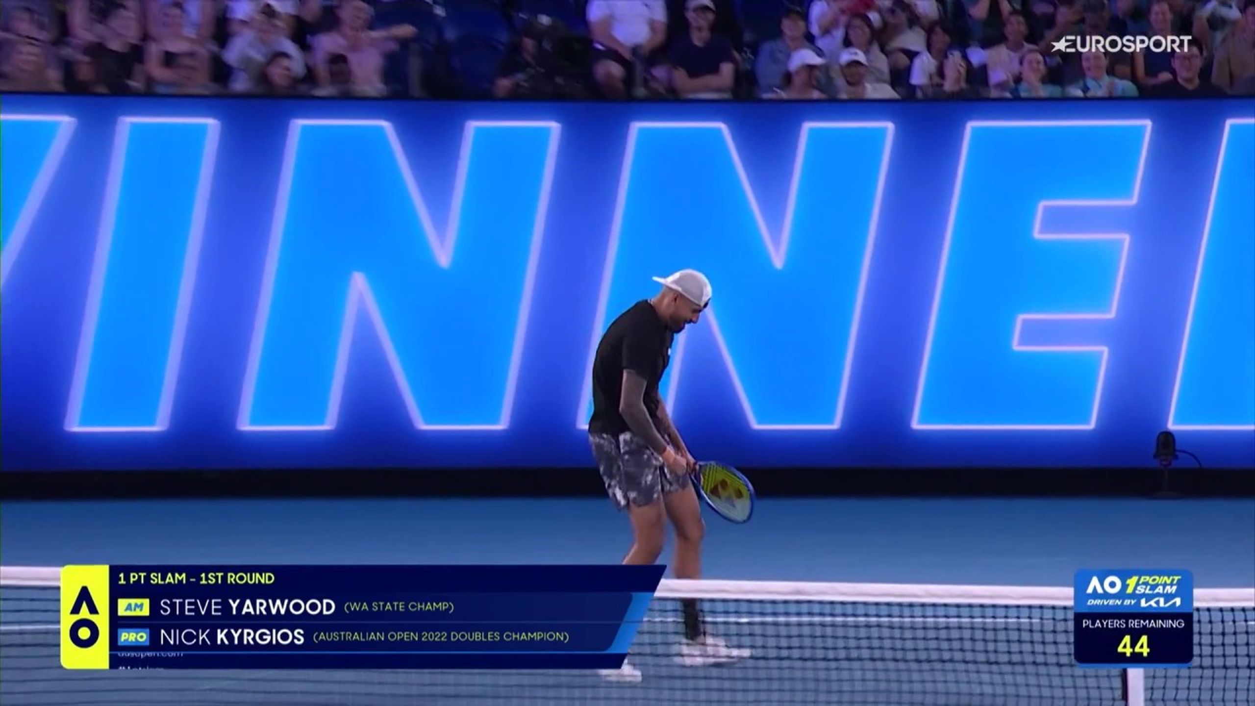 Nick Kyrgios, che rischio! Vince la sua 1ª sfida del 1 Point Slam con ...