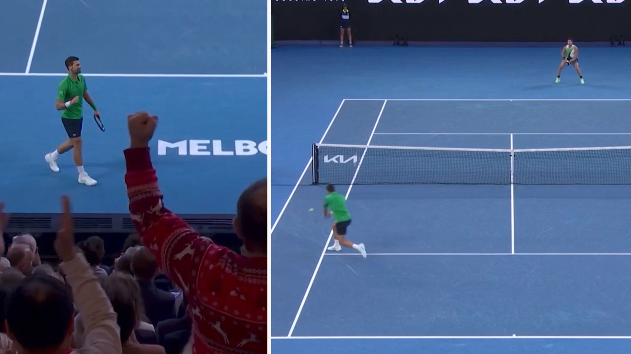 Djokovic bryder Alcaraz efter vild duel 