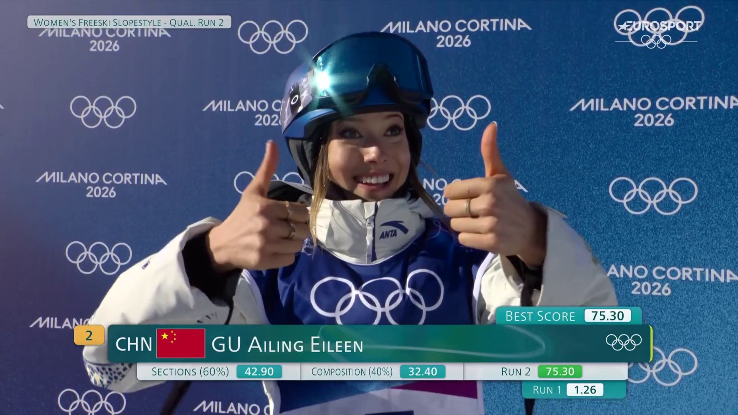 JO Milan Cortina 2026 - Après la chute, le soulagement : Ailing Eileen ...