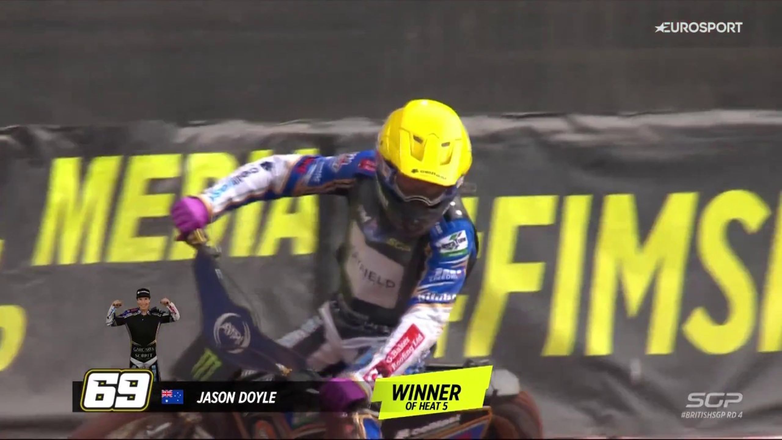 Jason Doyle wygrał 5. bieg podczas sobotniego Grand Prix Wielkiej ...