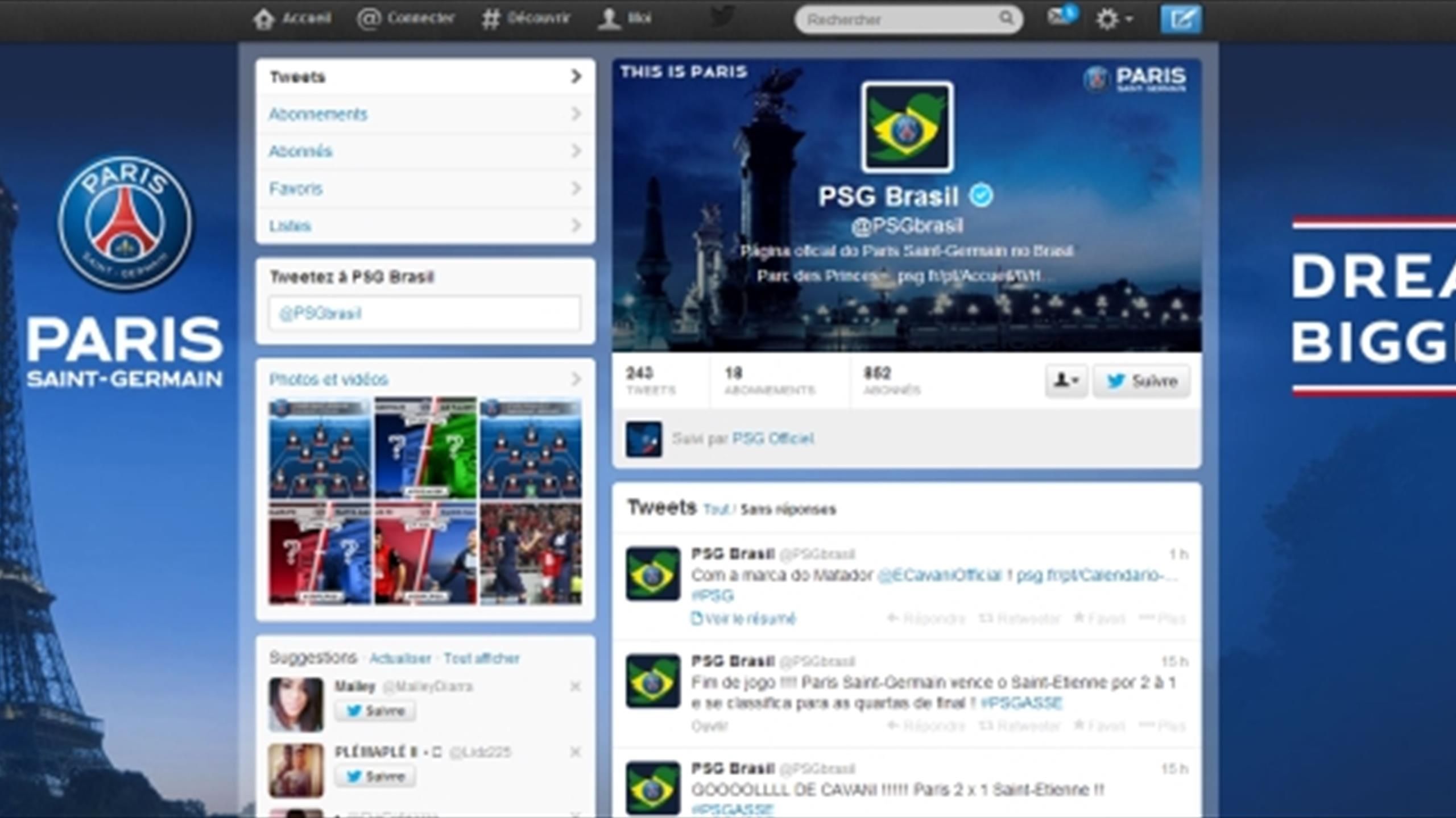 Sambafoot va gérer les réseaux sociaux du PSG au Brésil