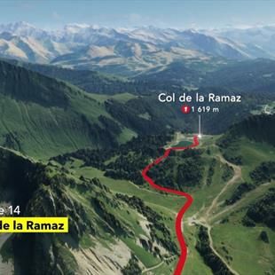 Tour de France: Der Anstieg zum Col de la Ramaz auf der 14. Etappe im ...