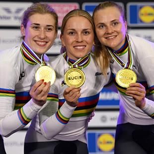 Bahnrad-WM: Deutsches Sprint-Team um Emma Hinze, Lea Sophie Friedrich