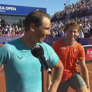 Rafael Nadal laughs about new nickname with Casper Ruud after making