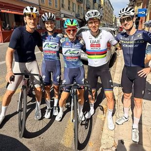 Tadej Pogacar back on his bike after a serious crash at the Vuelta: | ...