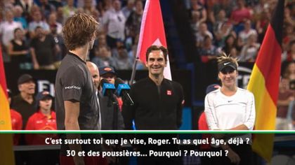 ''Tu ne peux pas nous laisser gagner rien qu'une fois ?'' : Avec humour, Zverev apostrophe Federer