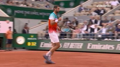 Cilic gets first break of match with 'thumping winner' against Ruud at French Open