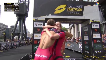 'She has turned it right on' Beaugrand wins opening London Super League Triathlon race
