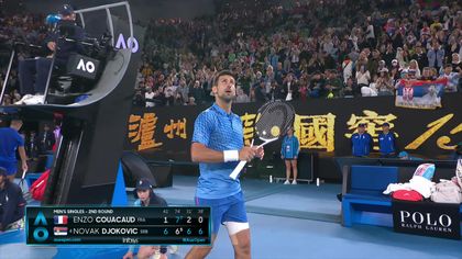 A meccslabda Novak Djokovic második fordulós találkozójáról